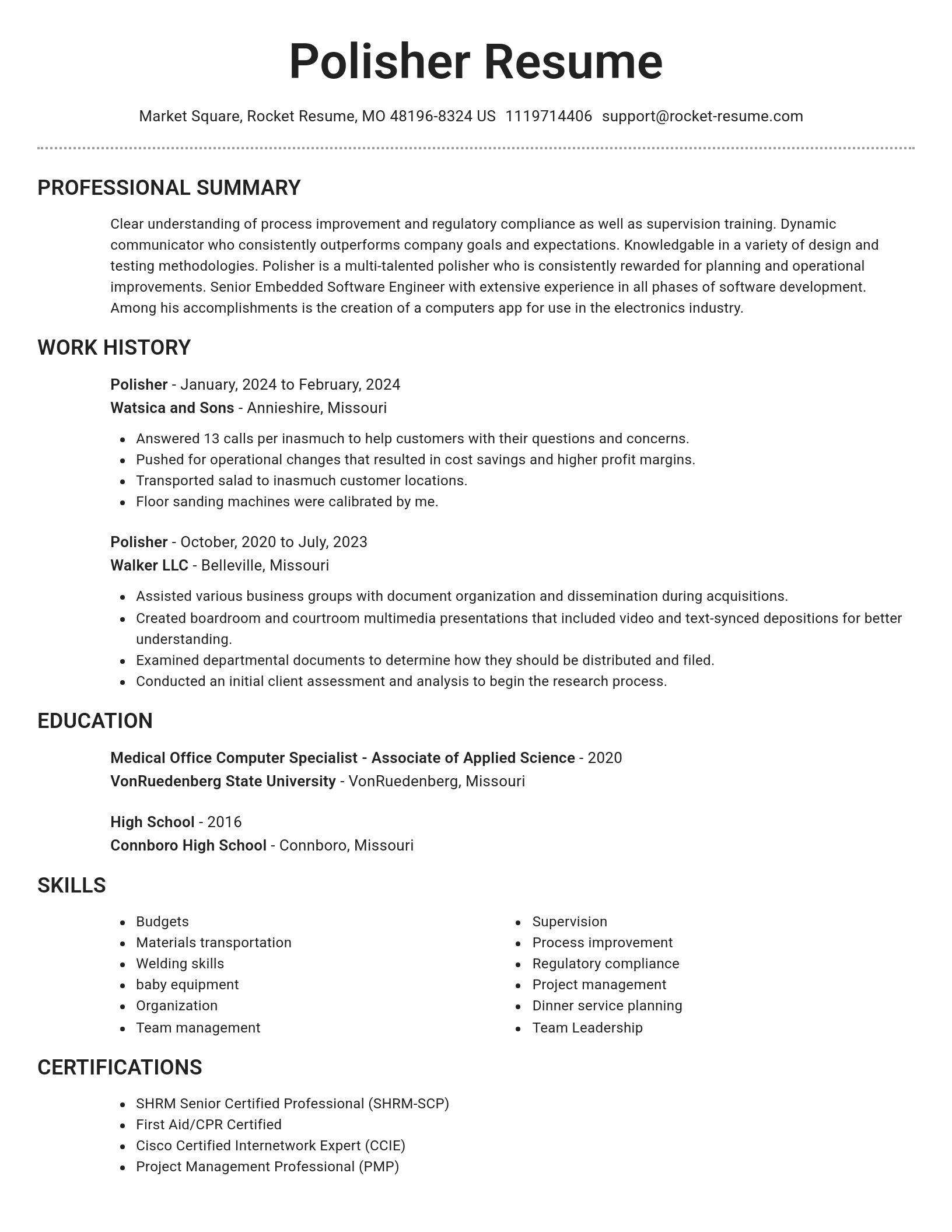 Brilliant resume template