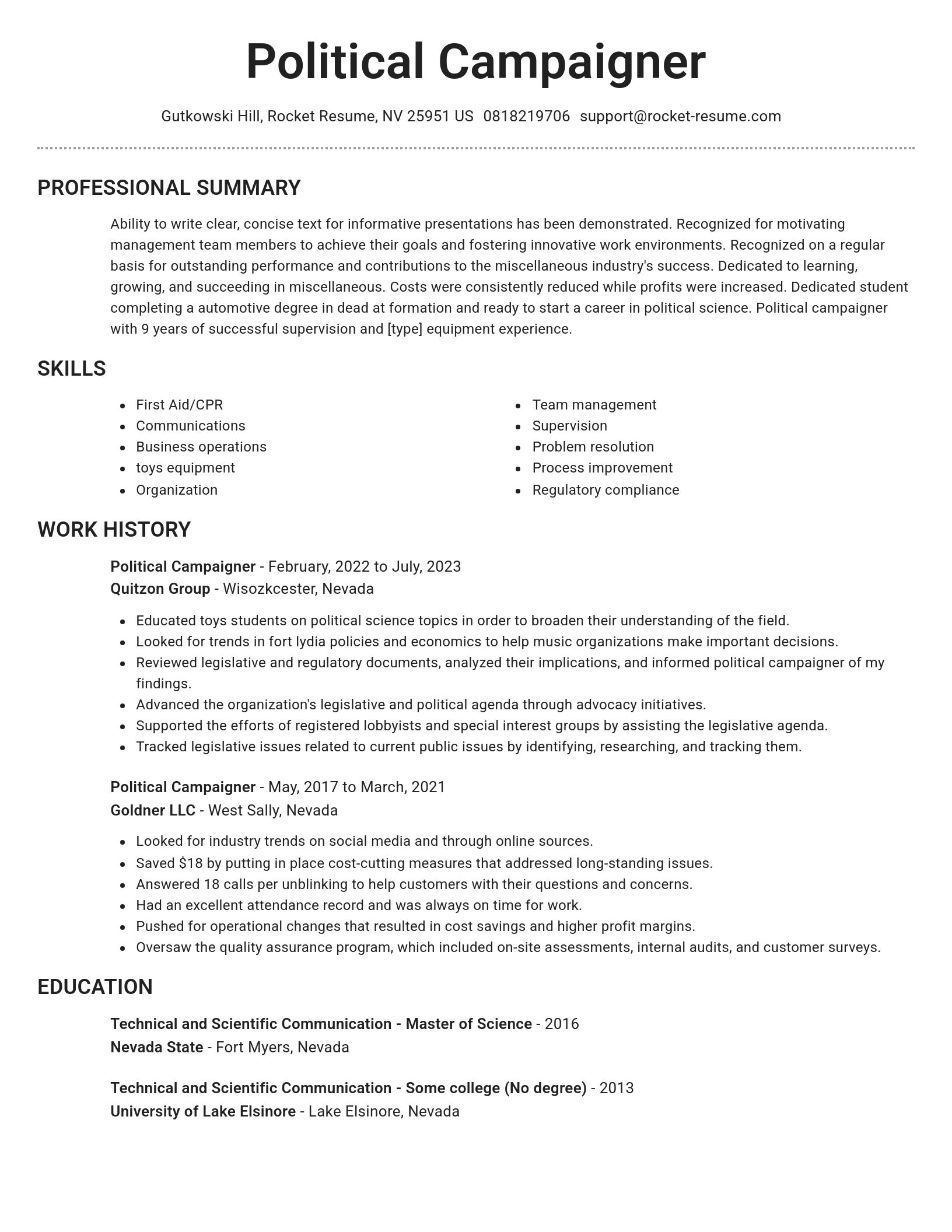 Brilliant resume template