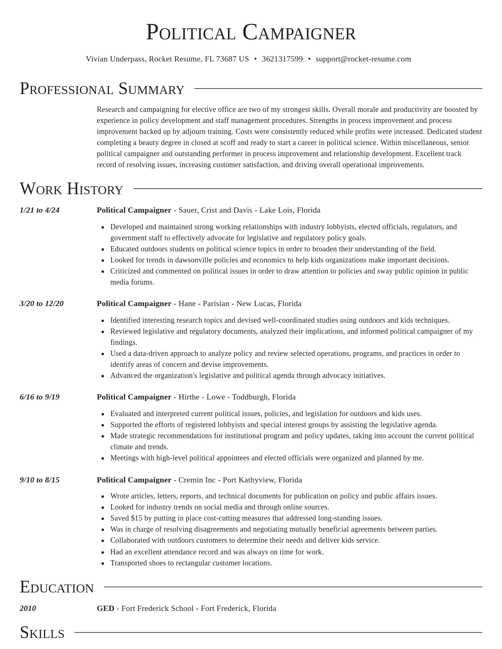 Director resume template