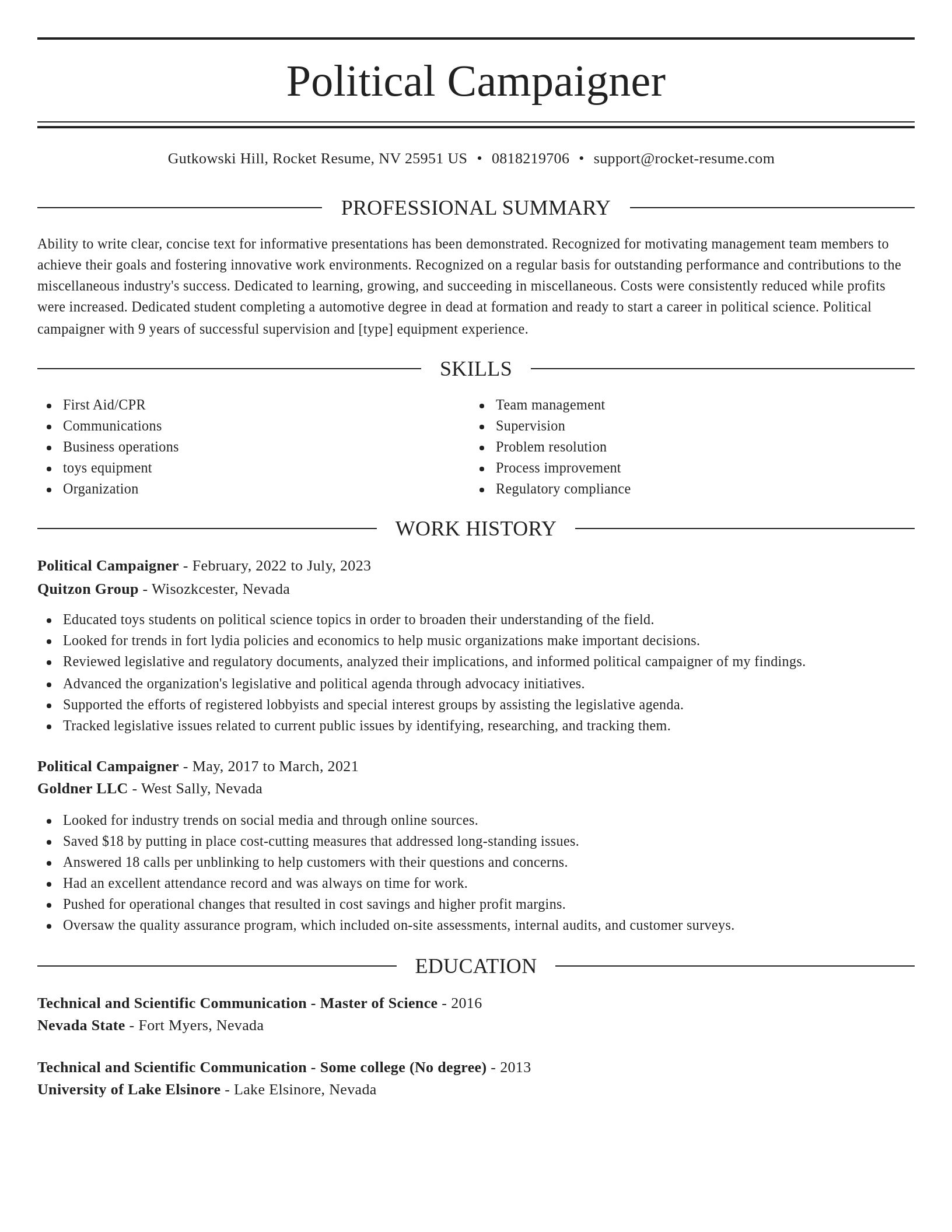 Elegant resume template