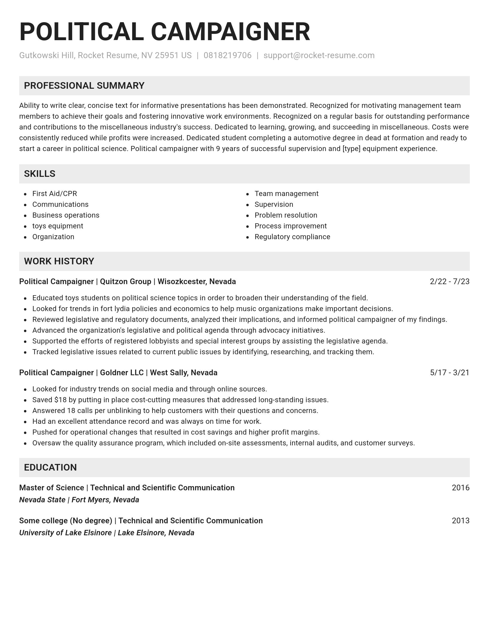 Genius resume template
