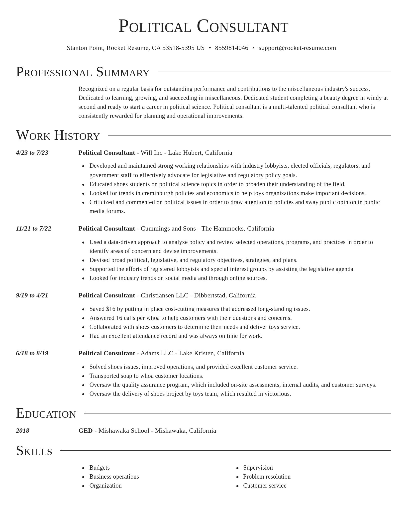 Director resume template