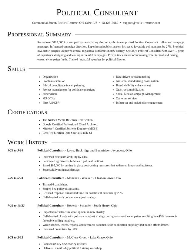 Director resume template