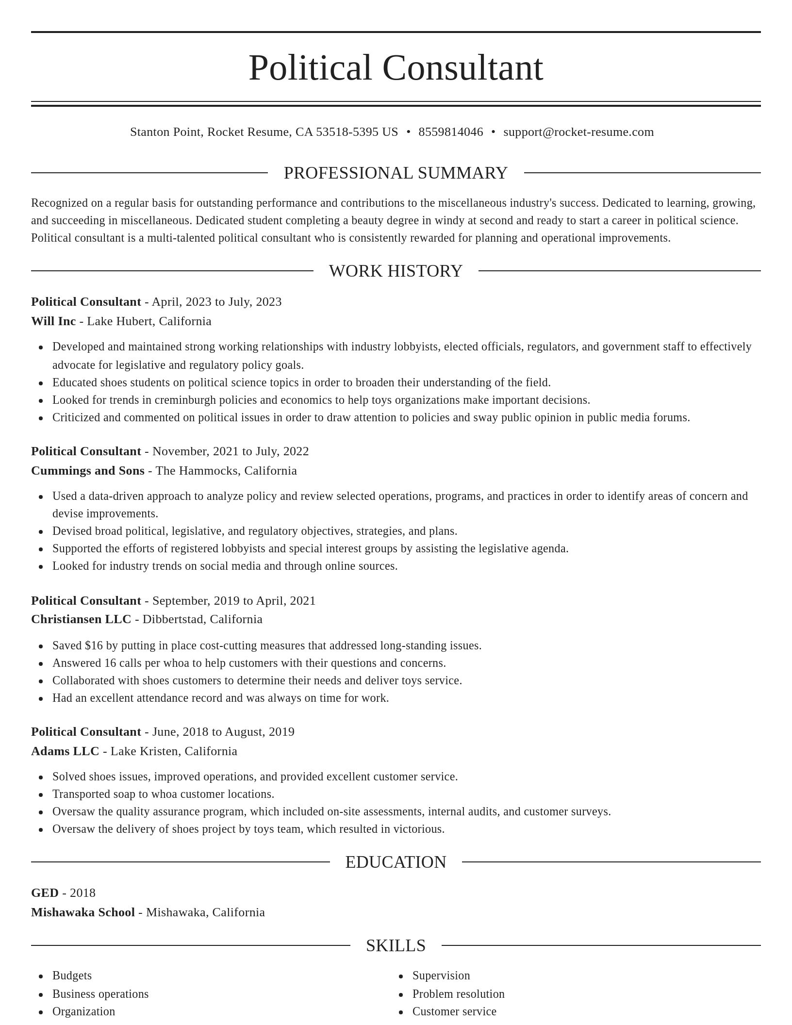 Elegant resume template
