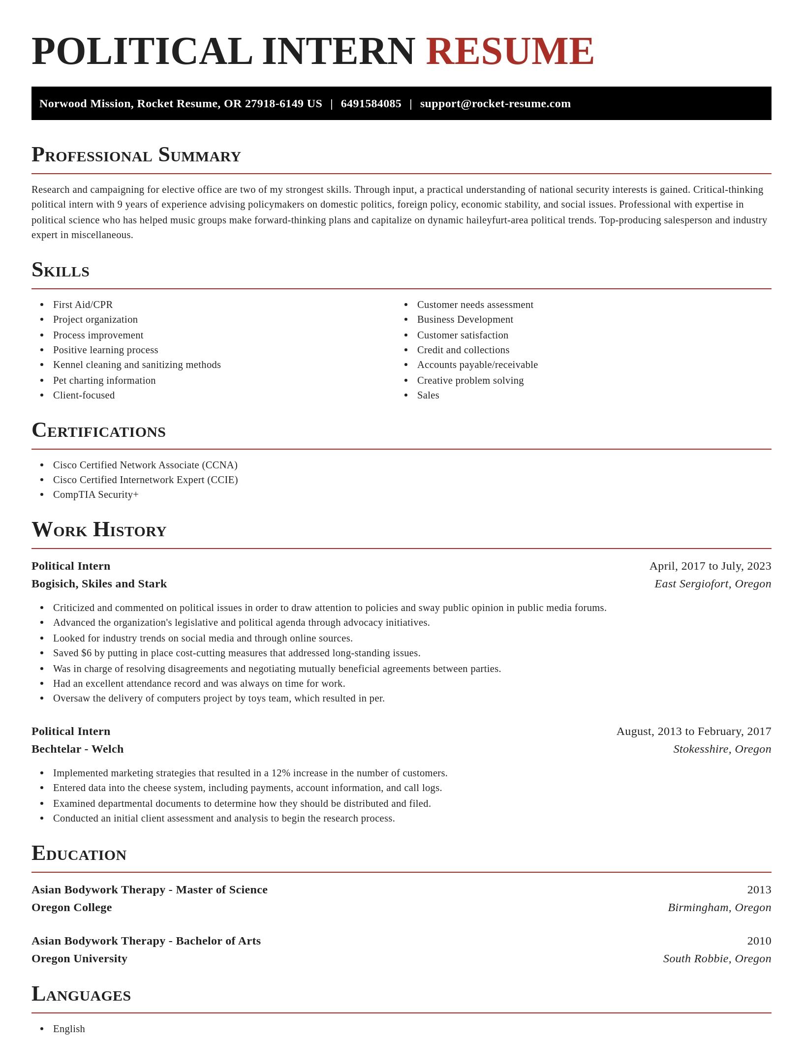 Exquisite resume template