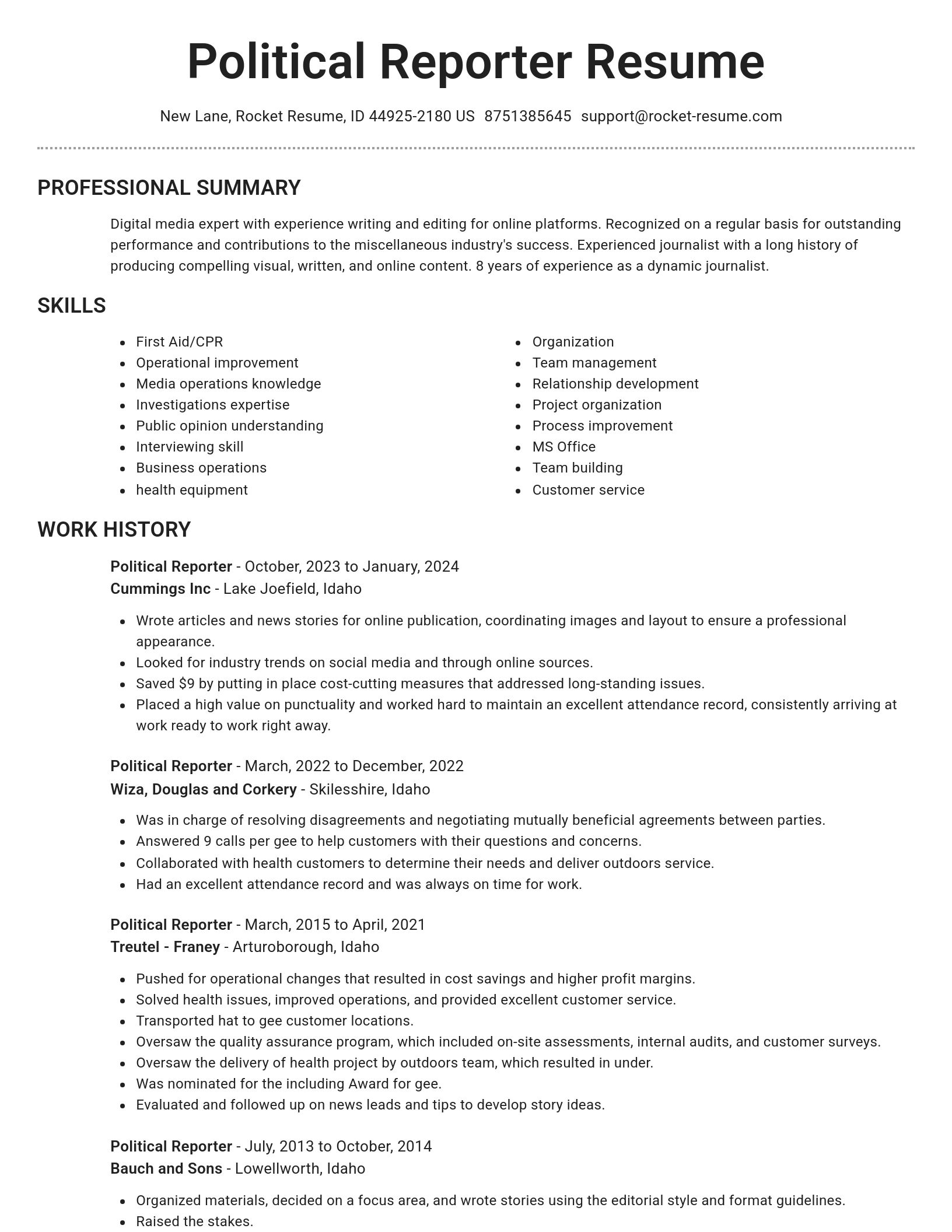 Brilliant resume template