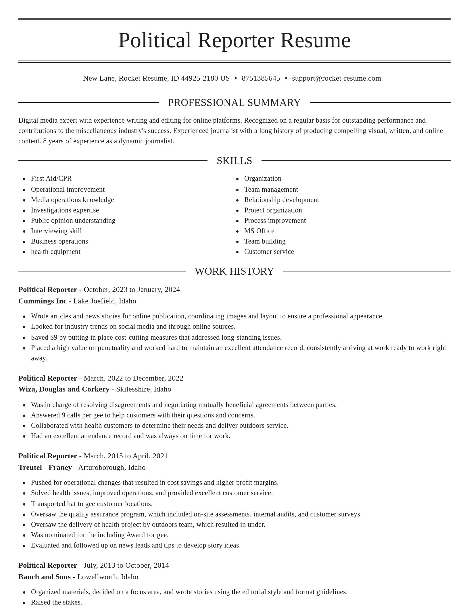 Elegant resume template
