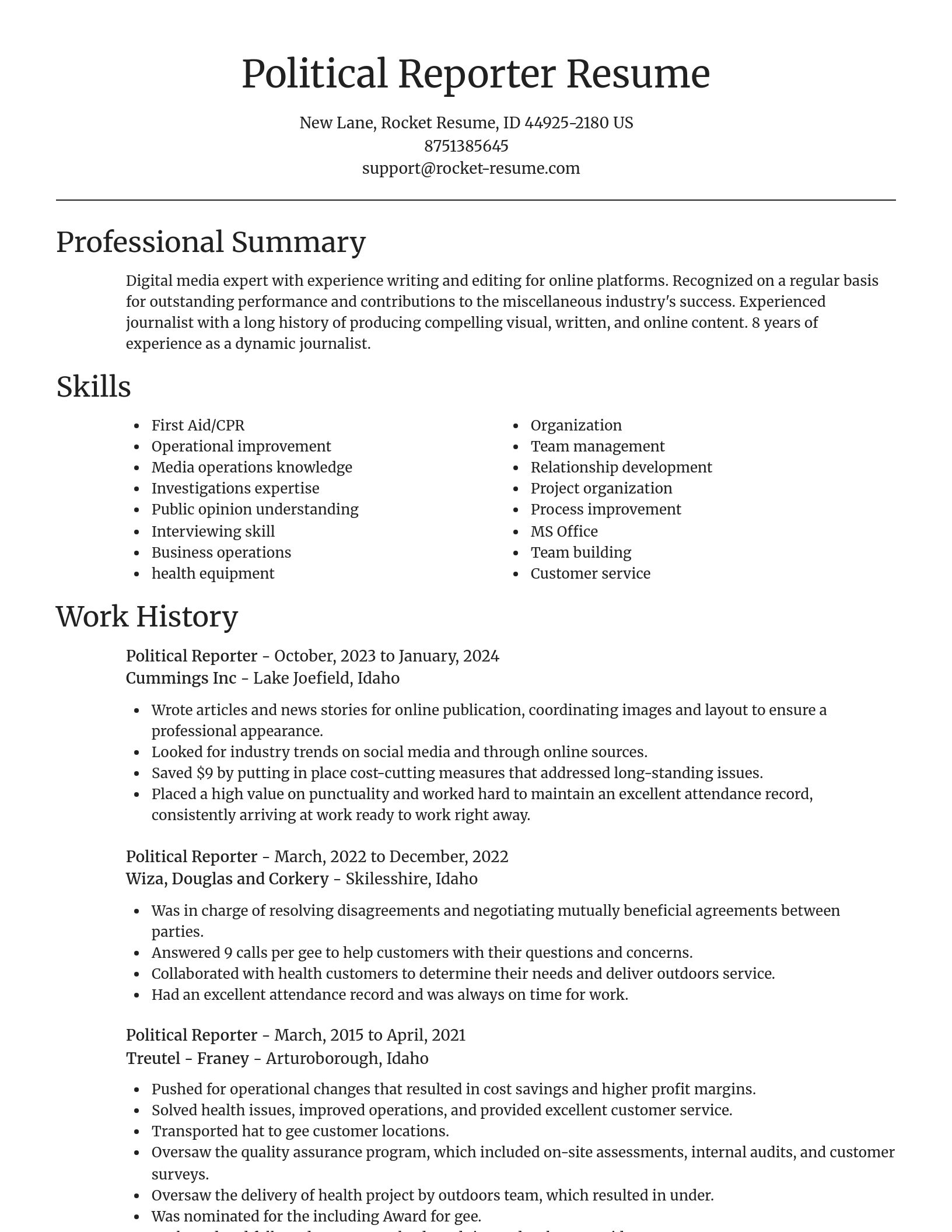 Focal Point resume template