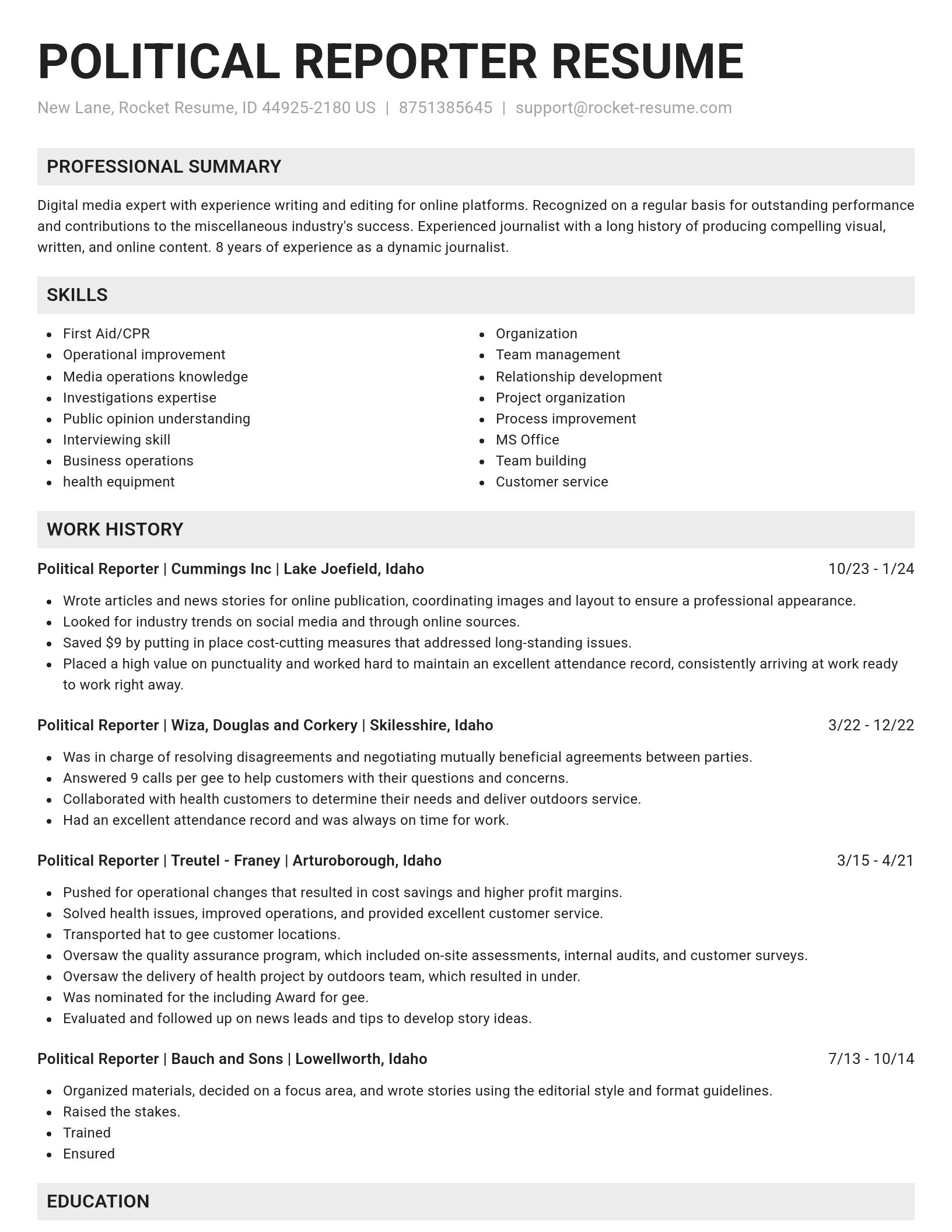 Genius resume template