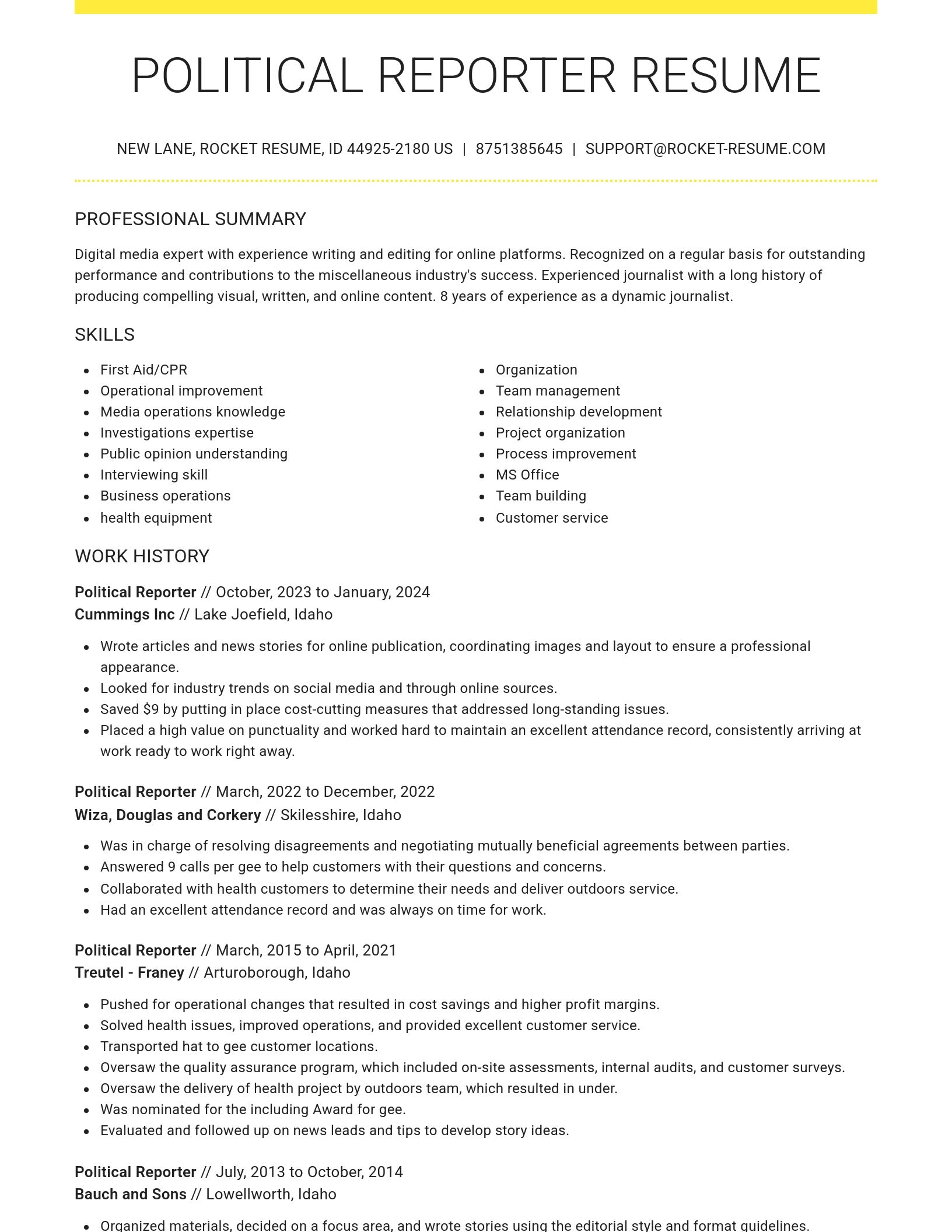 Grand resume template
