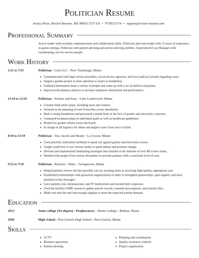 Director resume template