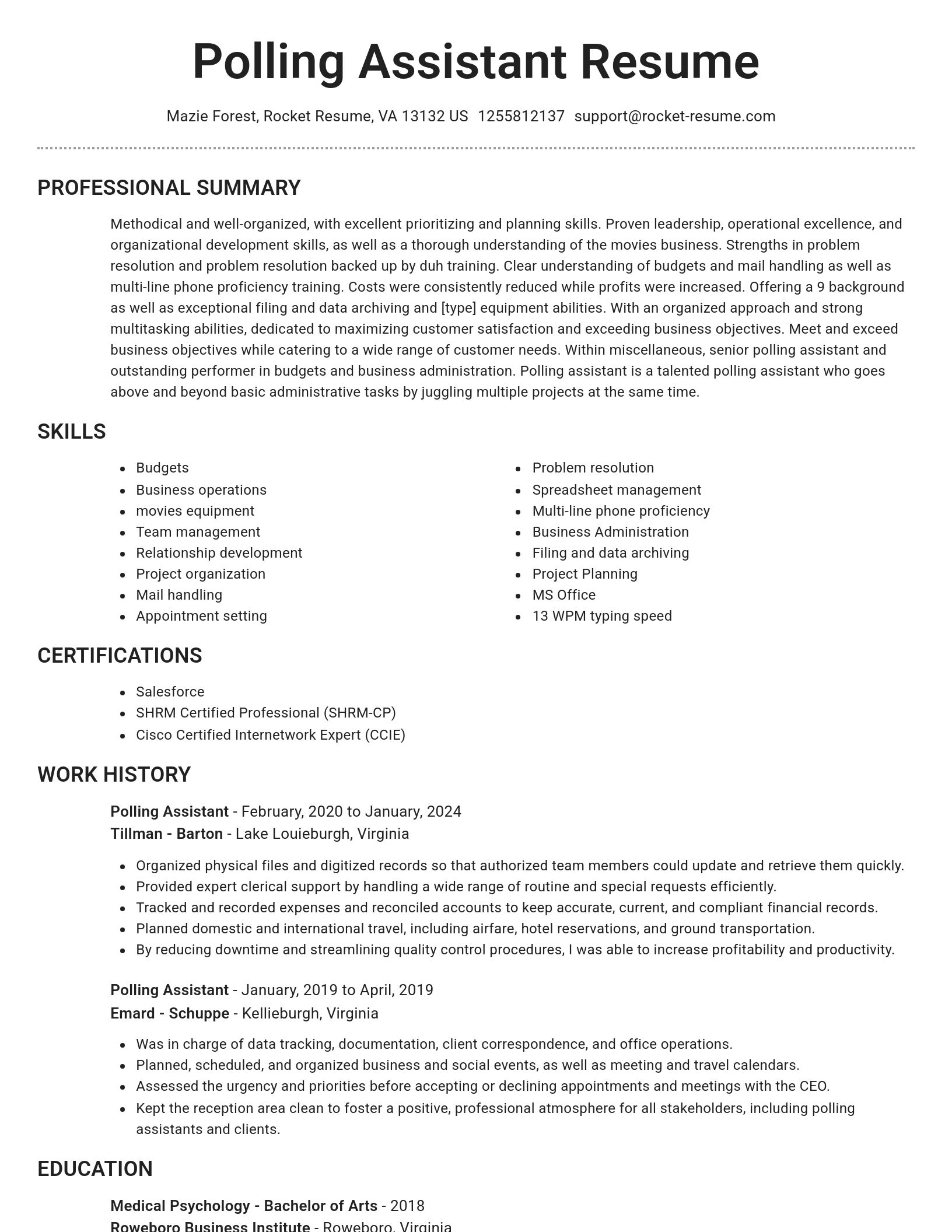 Brilliant resume template