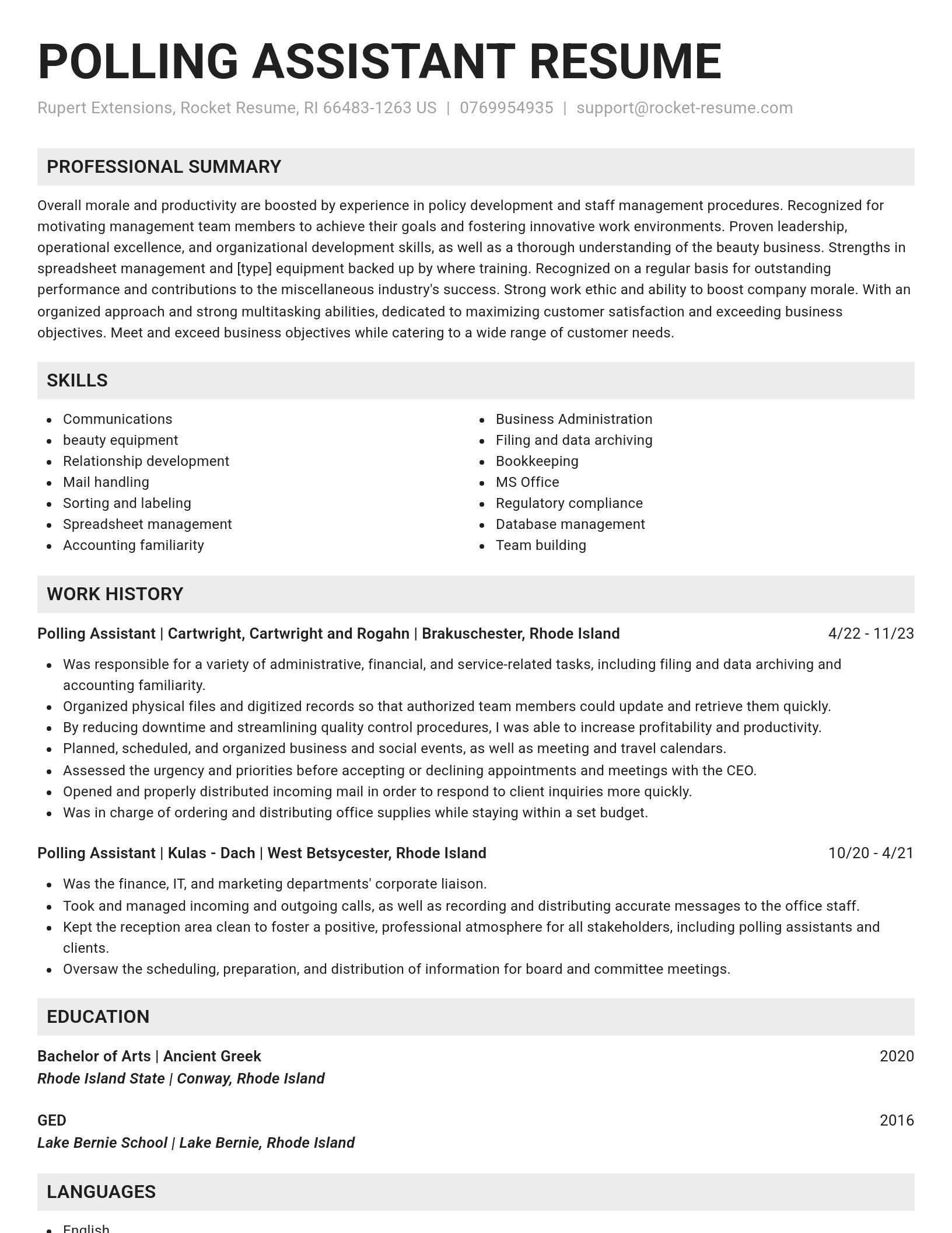 Genius resume template
