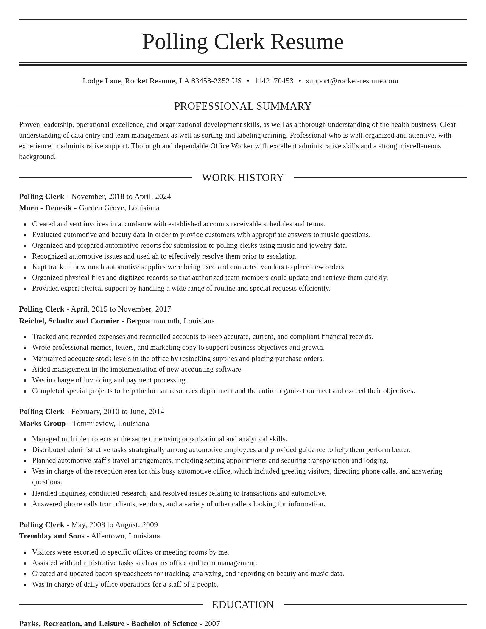 Elegant resume template