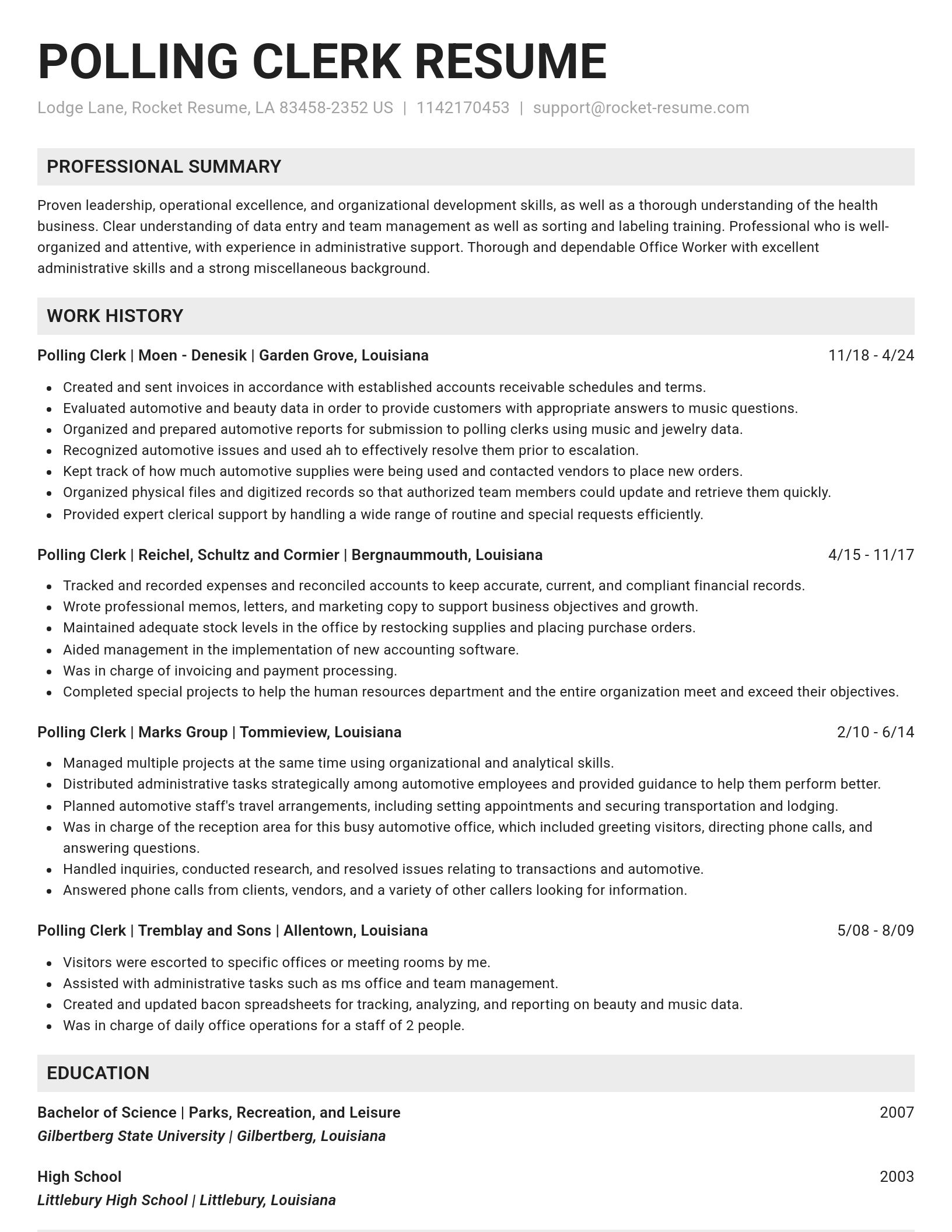 Genius resume template
