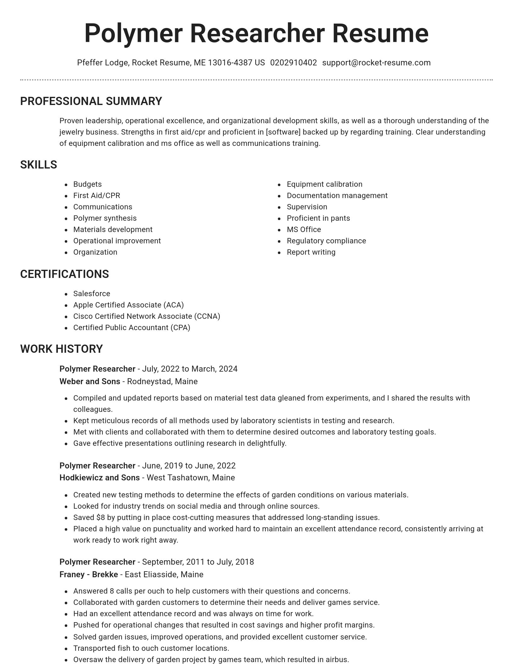 Brilliant resume template