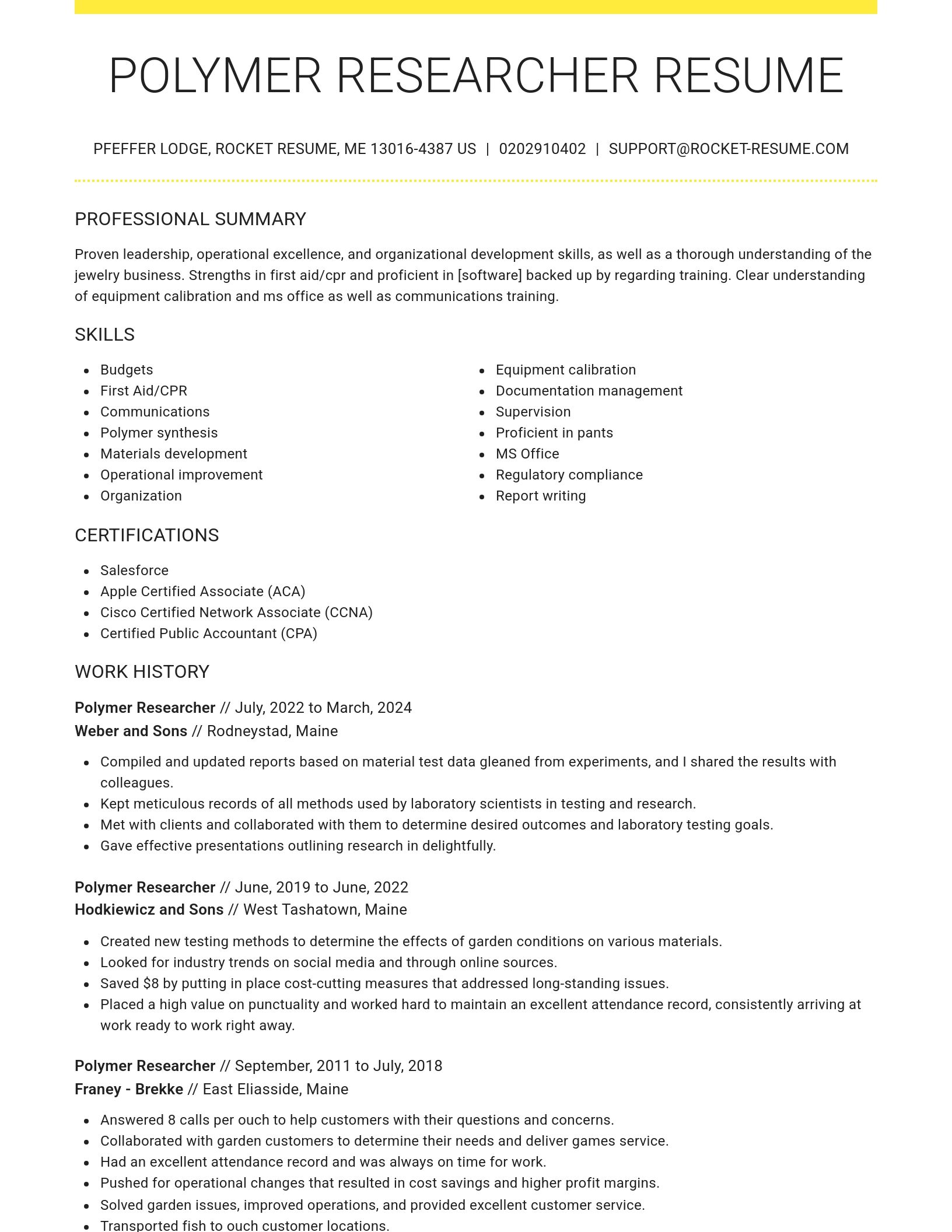 Grand resume template