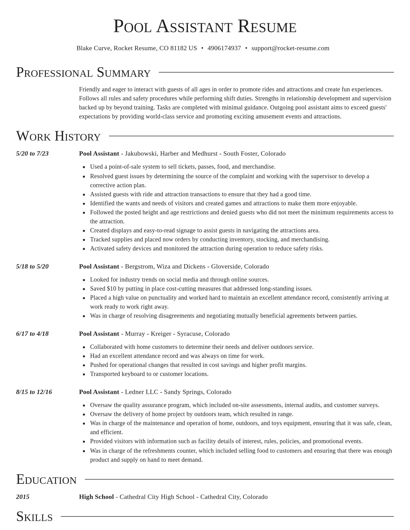 Director resume template