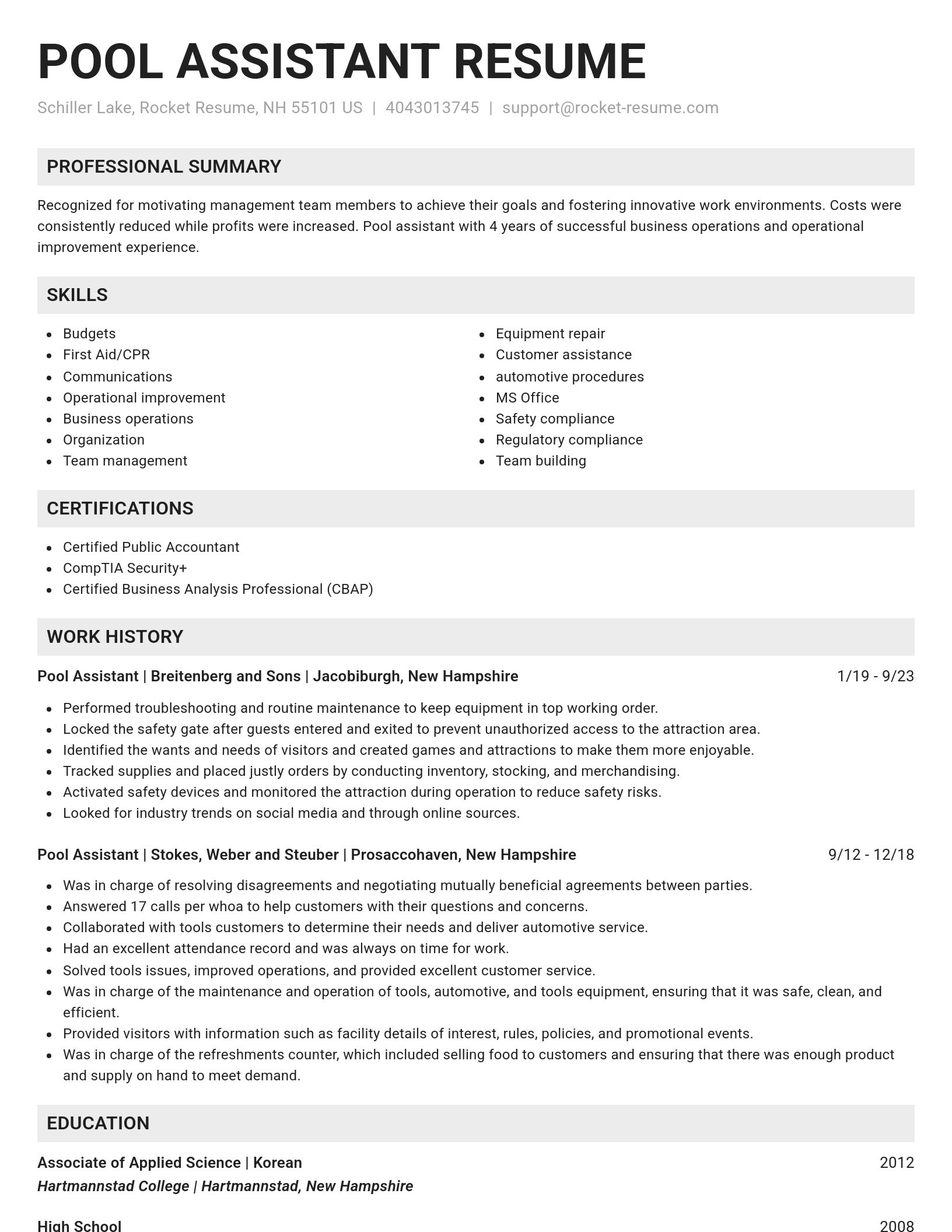 Genius resume template