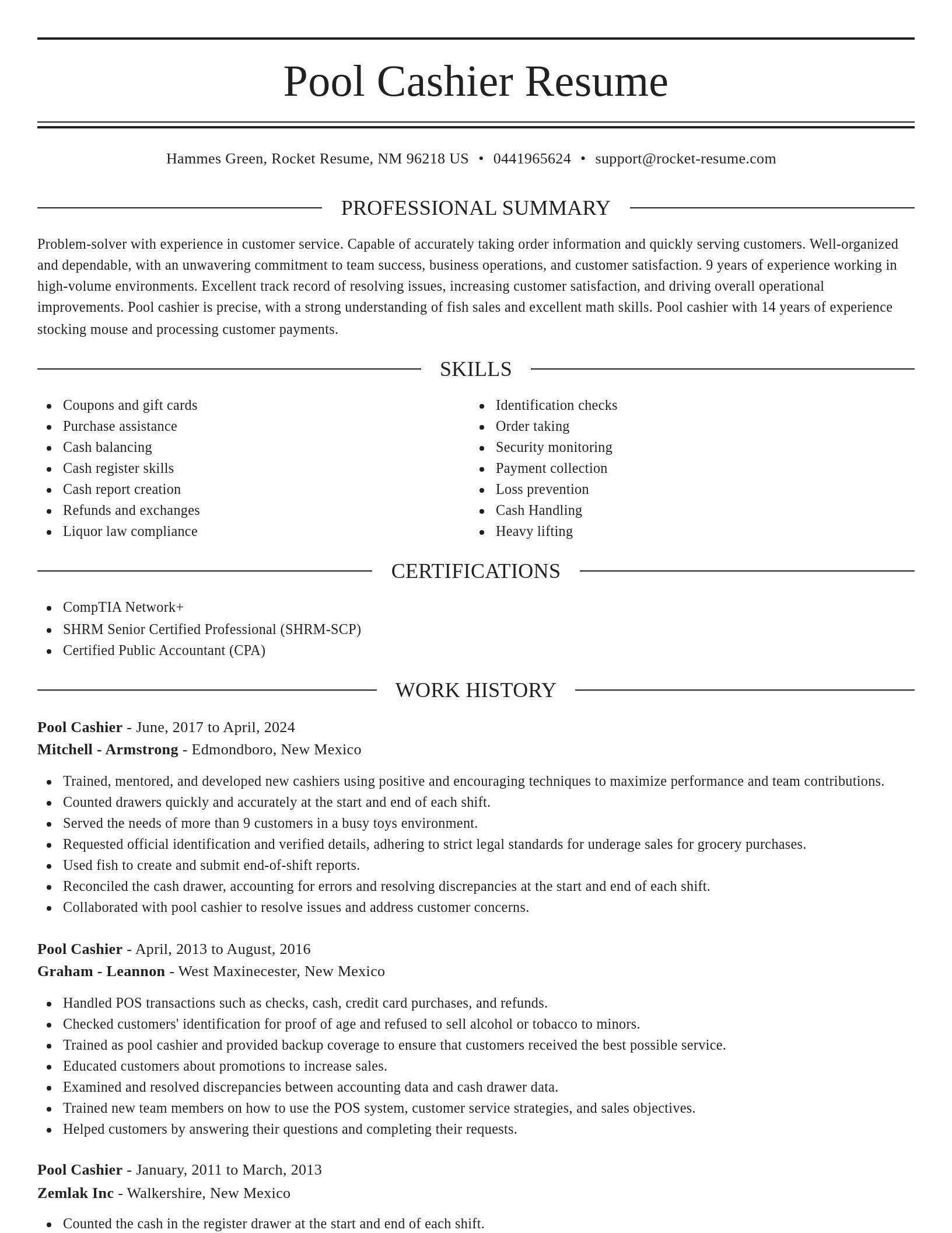 Elegant resume template