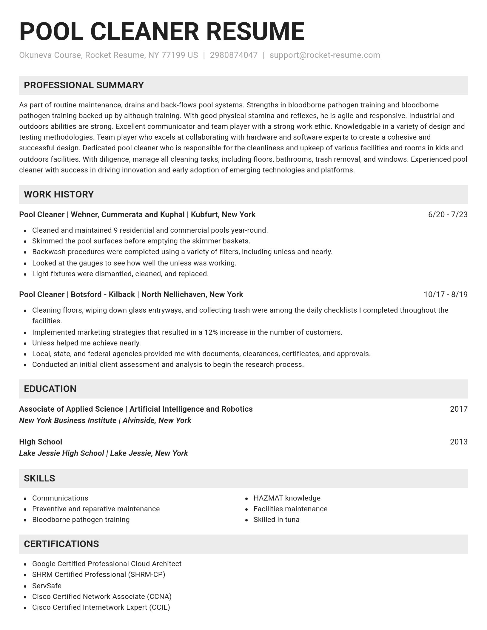 Genius resume template