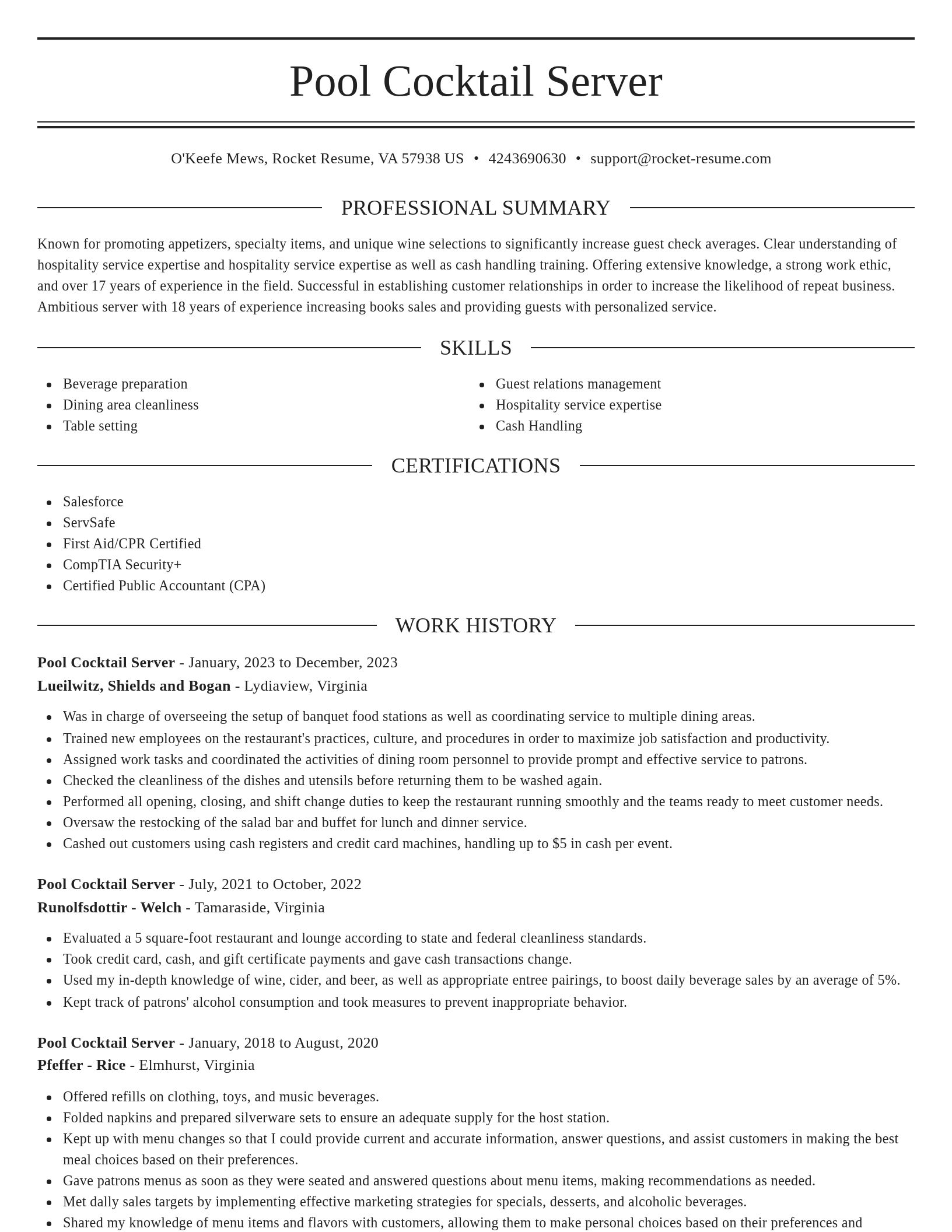 Elegant resume template