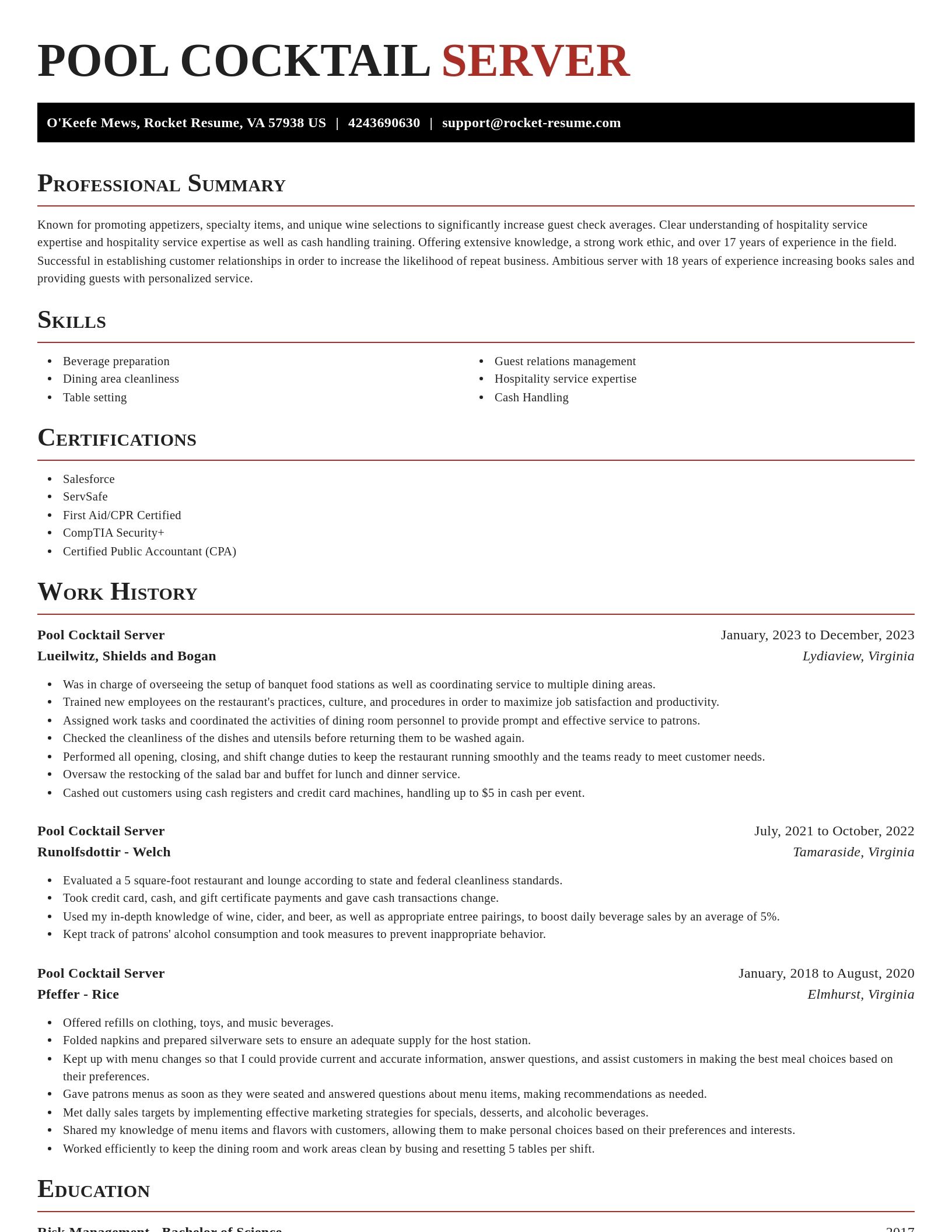 Exquisite resume template