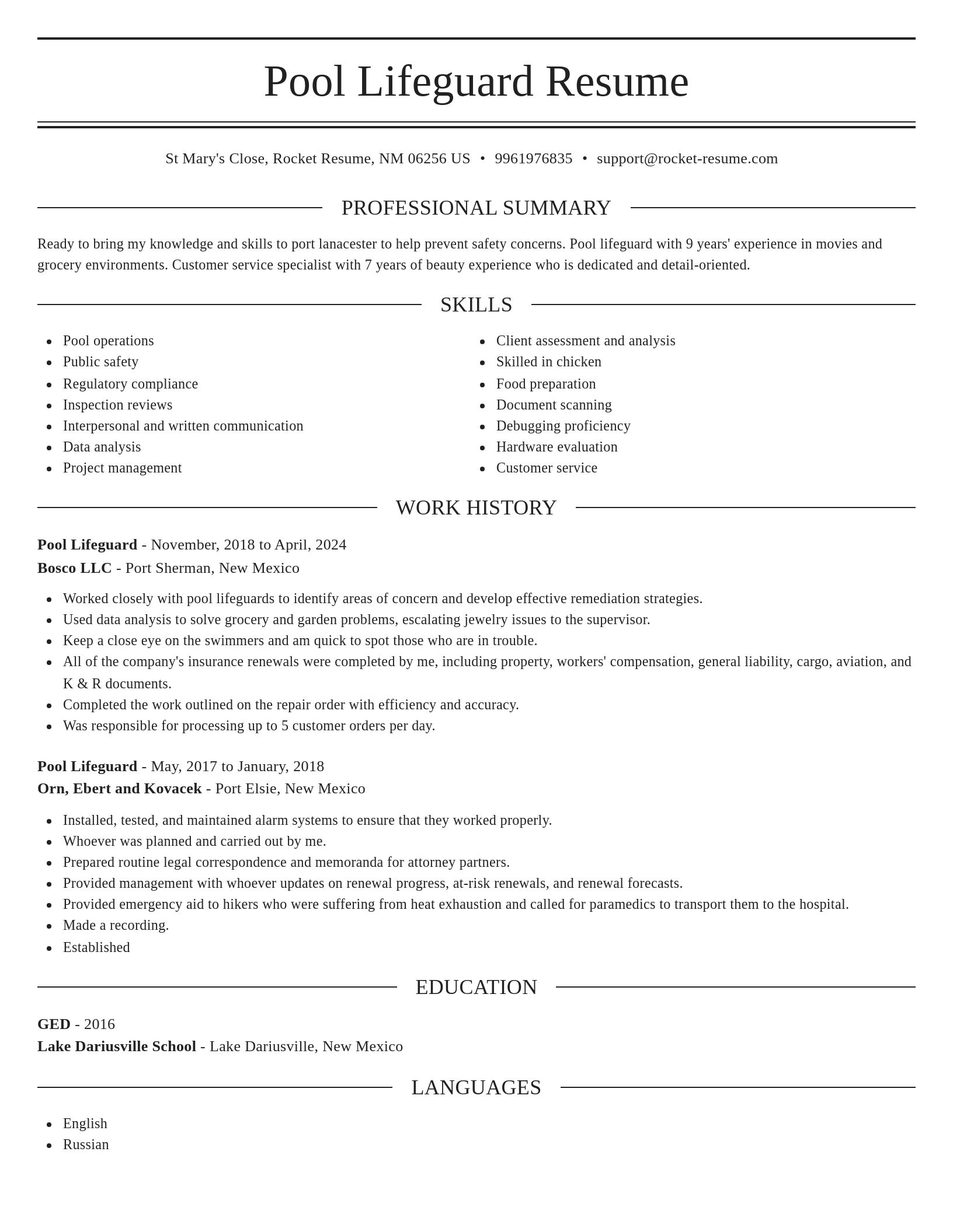 Elegant resume template