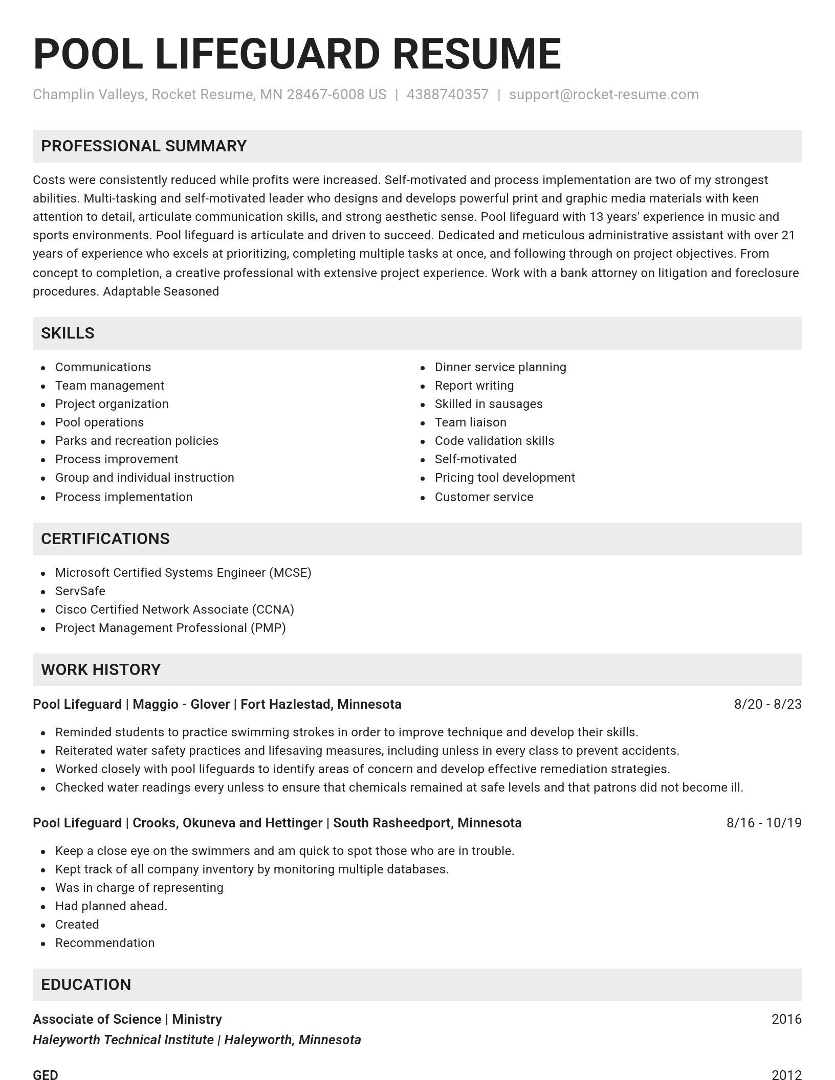 Genius resume template