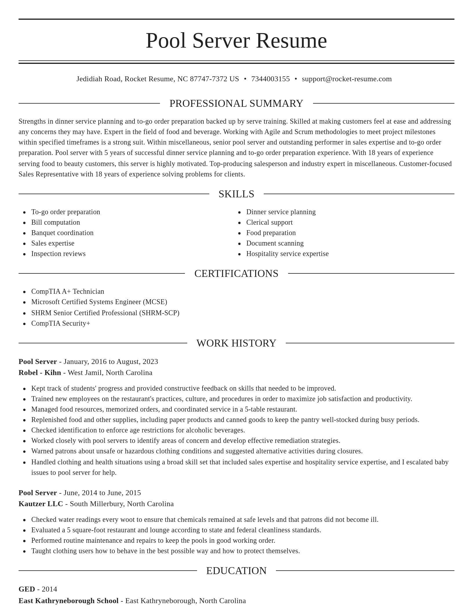 Elegant resume template