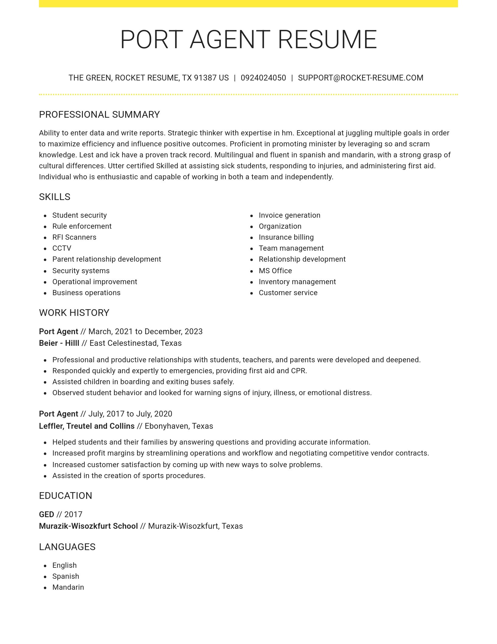 Grand resume template