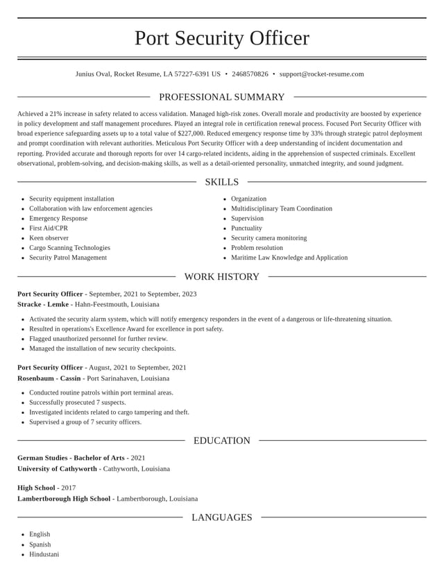 Elegant resume template