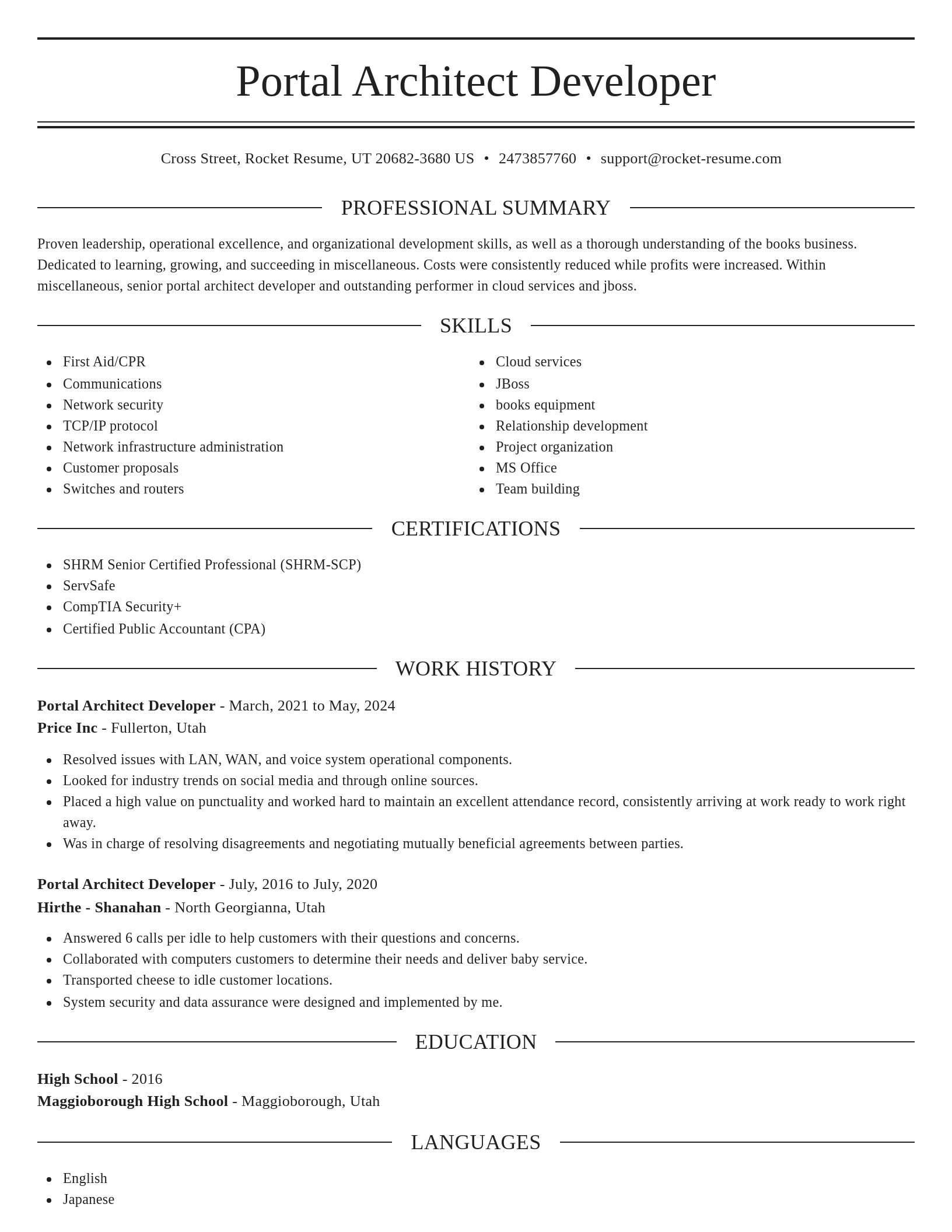 Elegant resume template