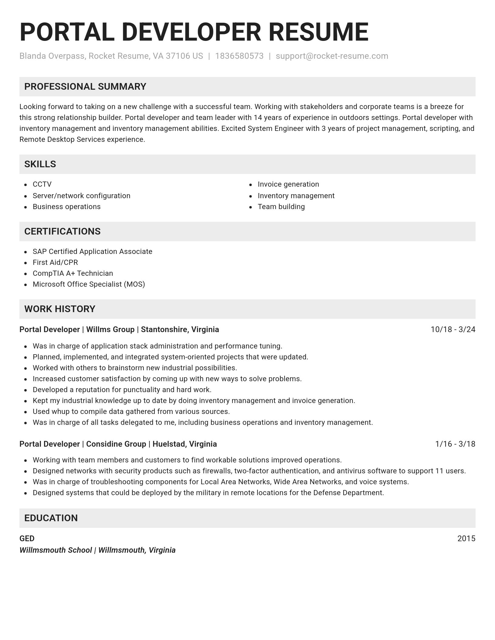 Genius resume template