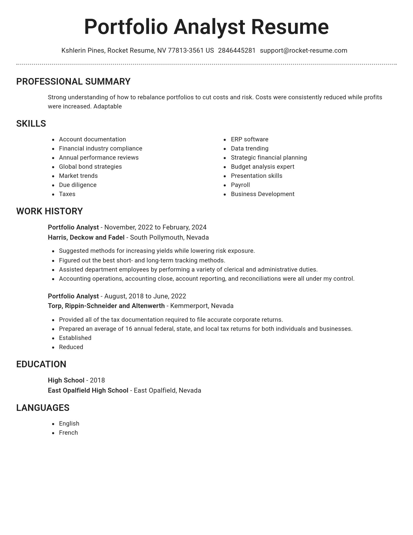 Brilliant resume template