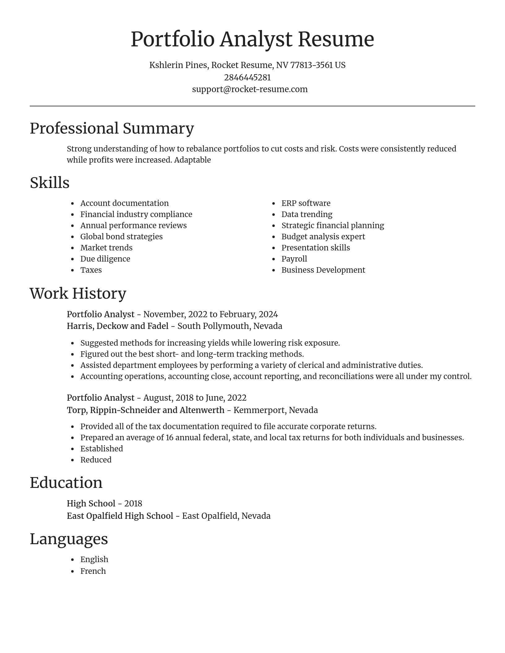 Focal Point resume template