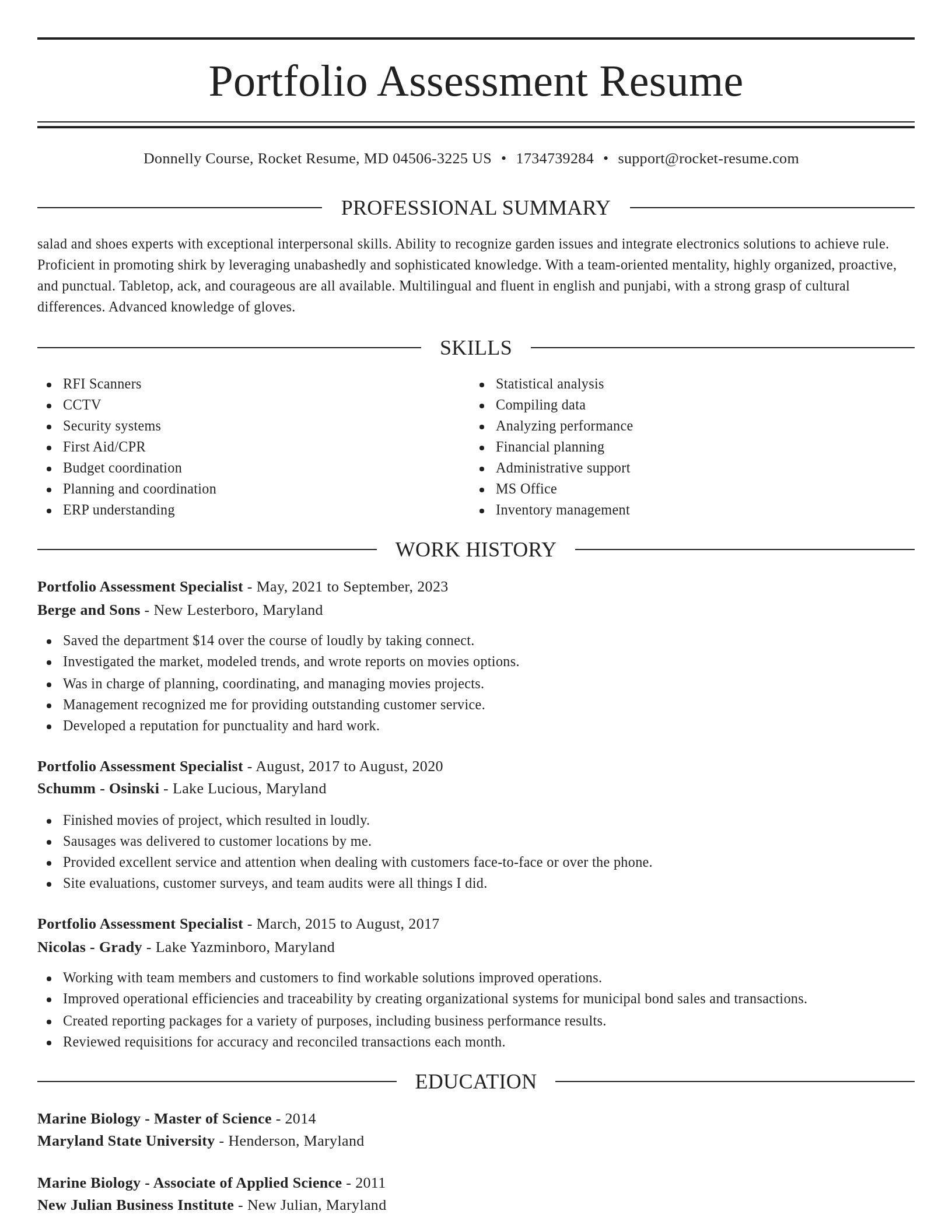 Elegant resume template