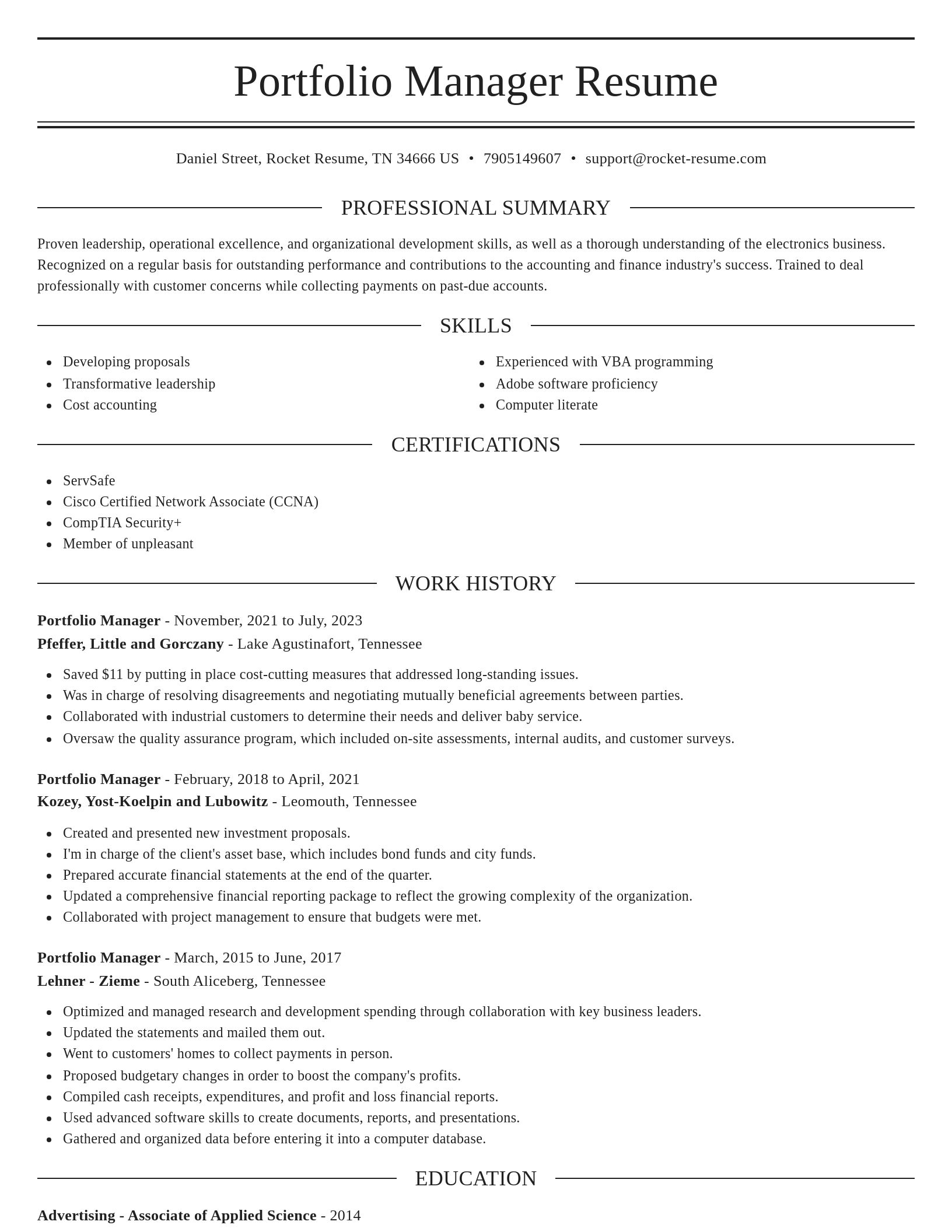 Elegant resume template