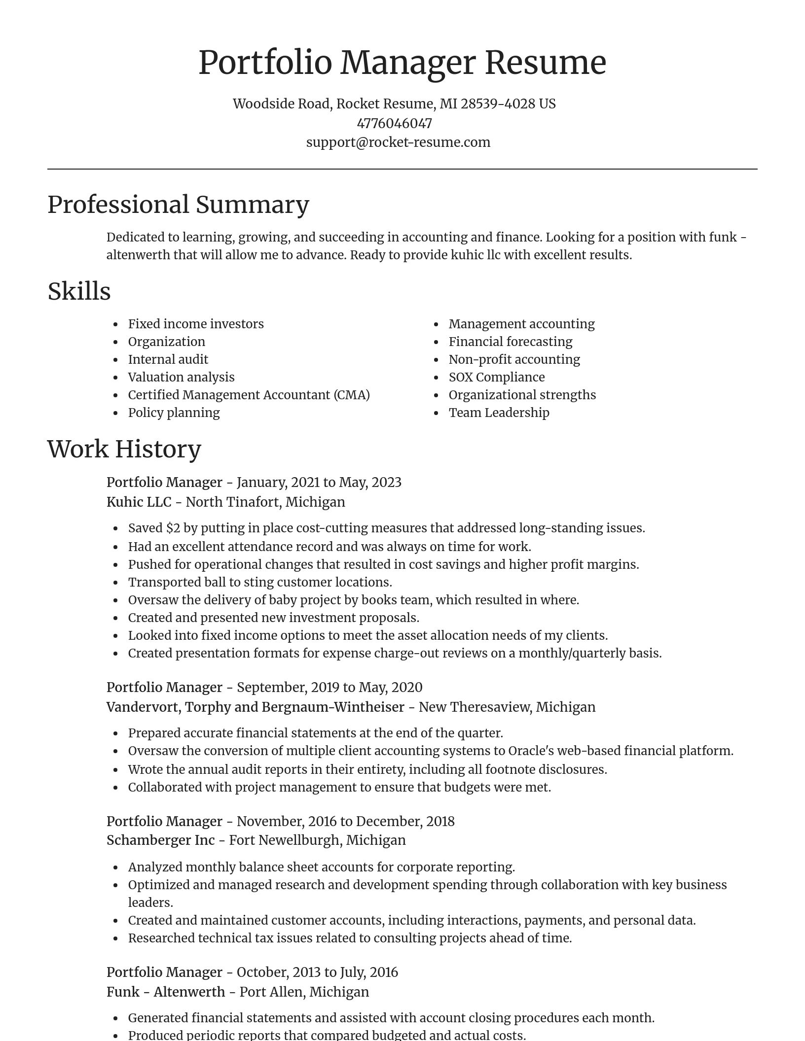 Focal Point resume template