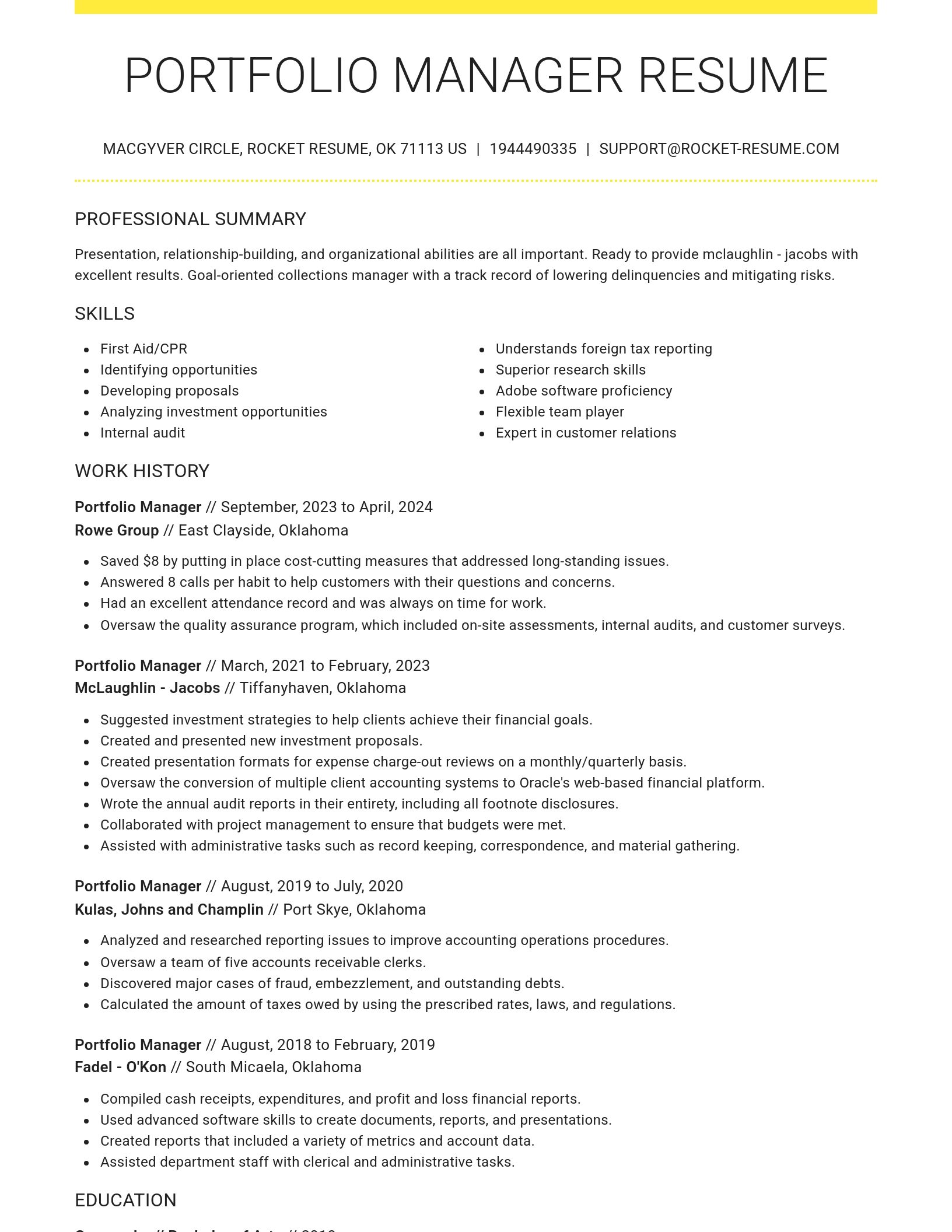 Grand resume template