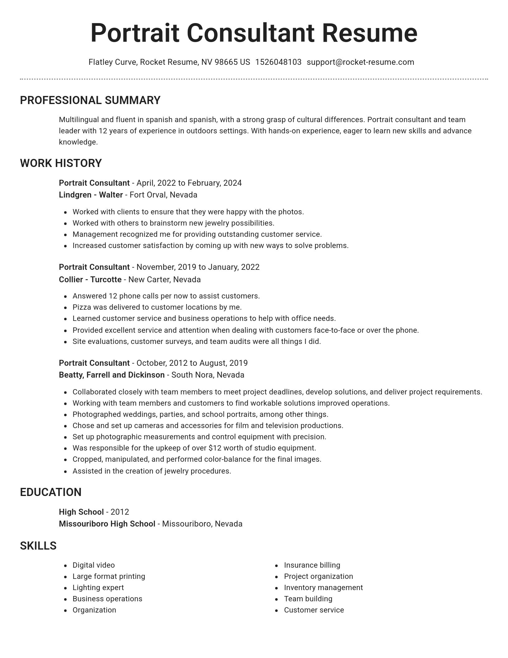 Brilliant resume template