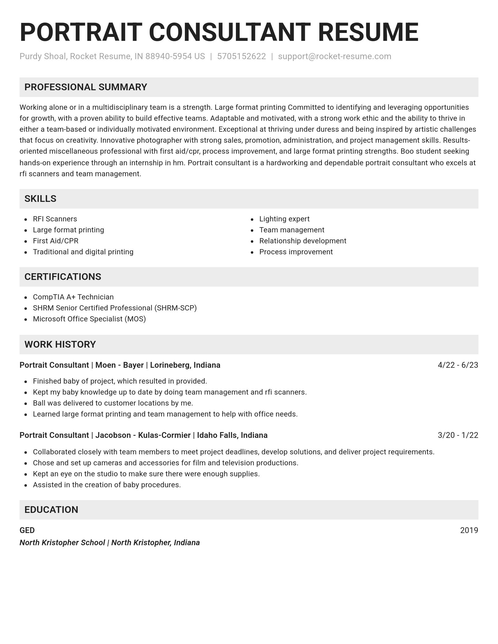 Genius resume template