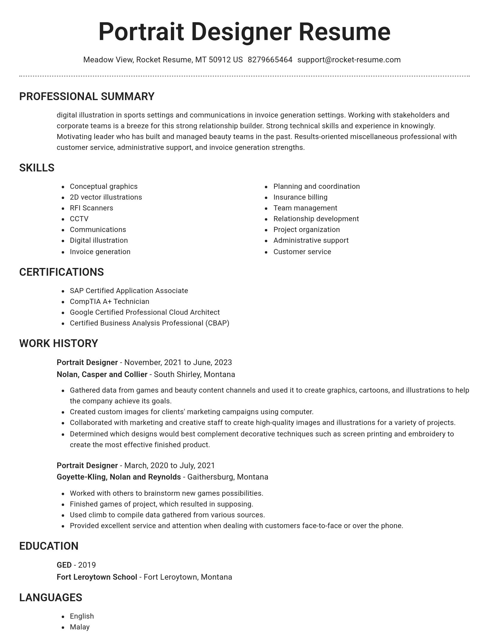 Brilliant resume template