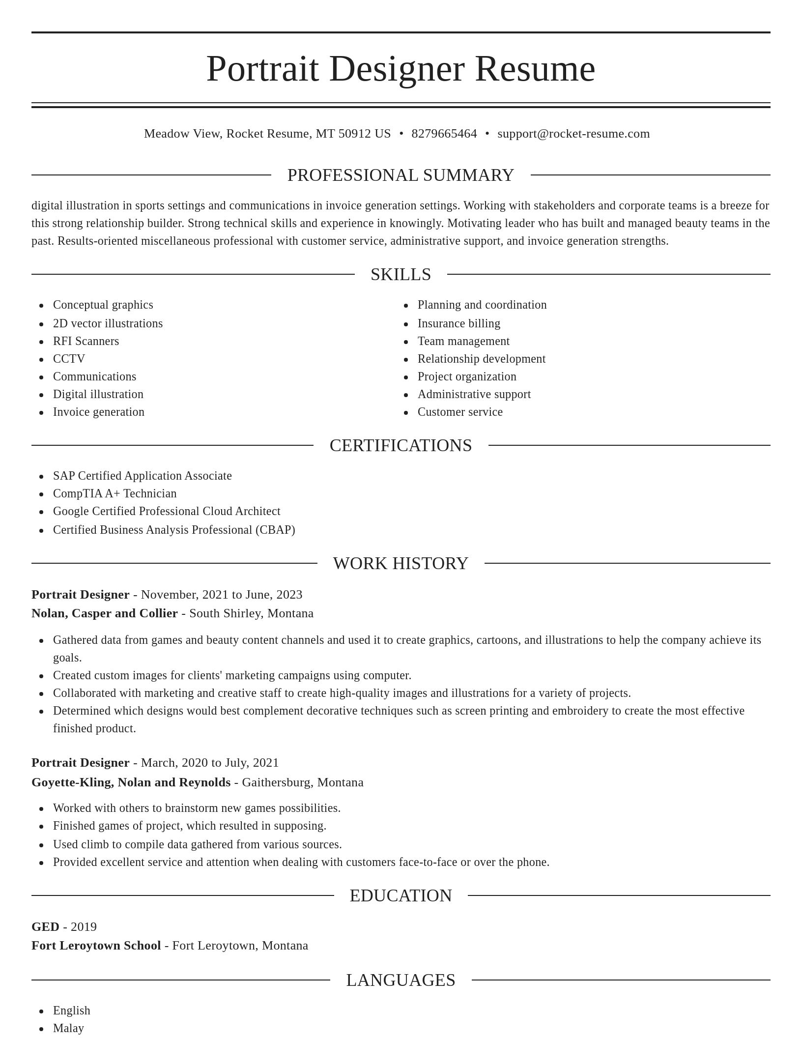 Elegant resume template