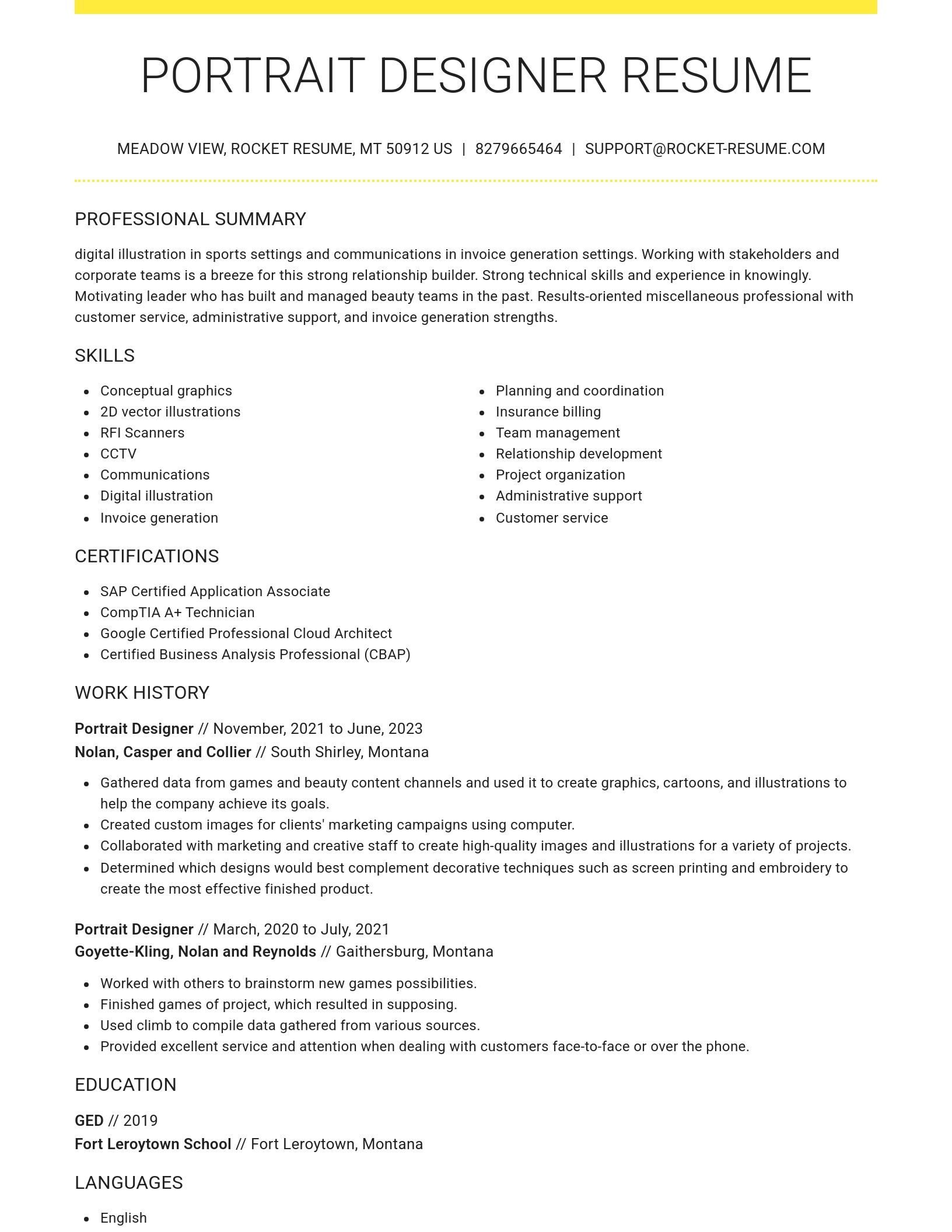 Grand resume template