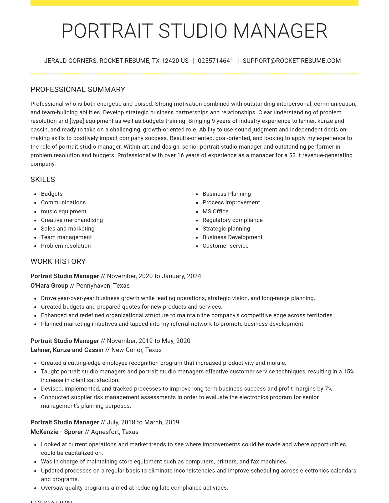 Grand resume template