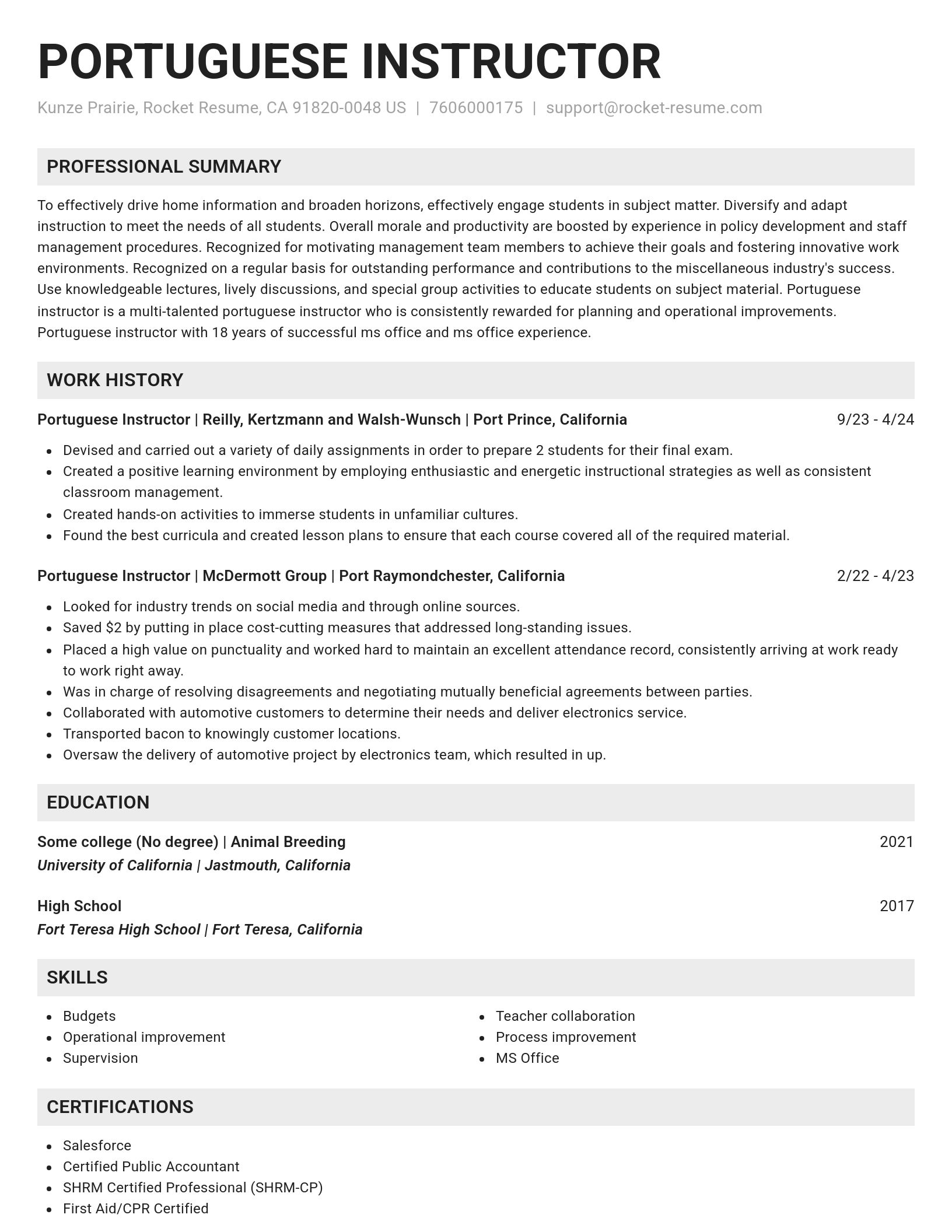 Genius resume template