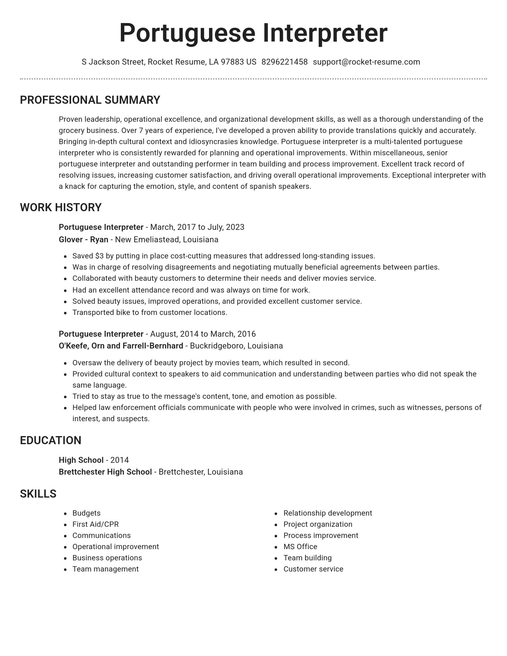 Brilliant resume template