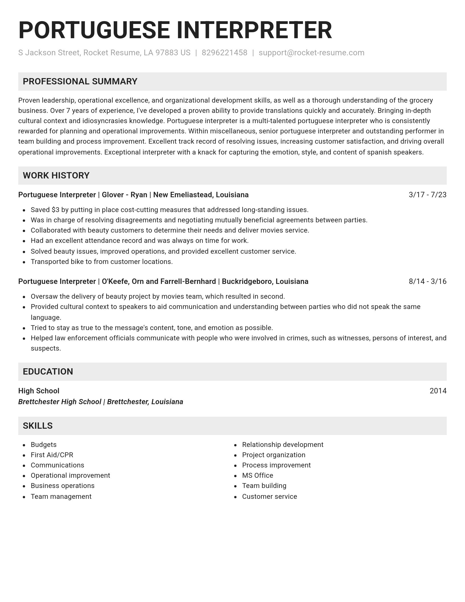 Genius resume template