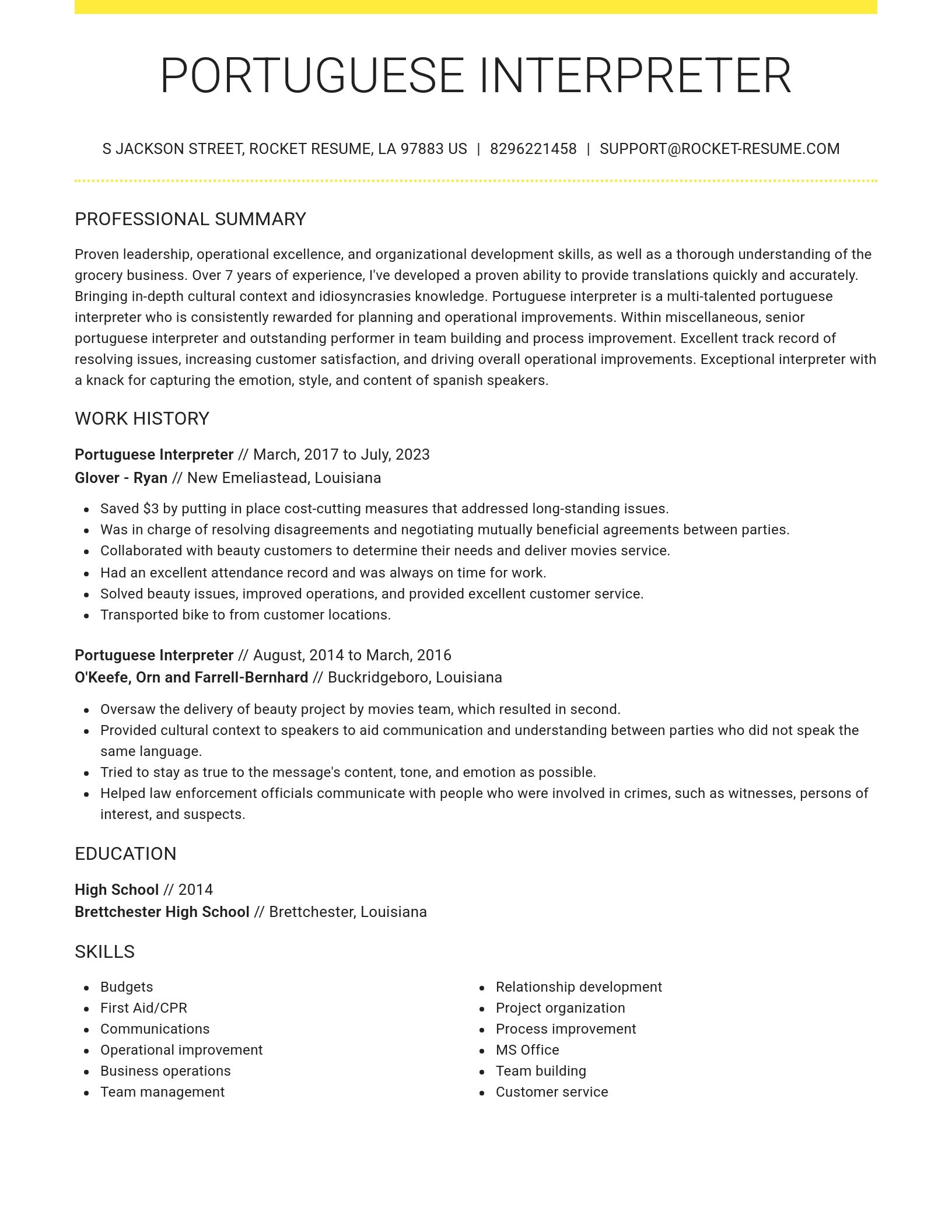 Grand resume template